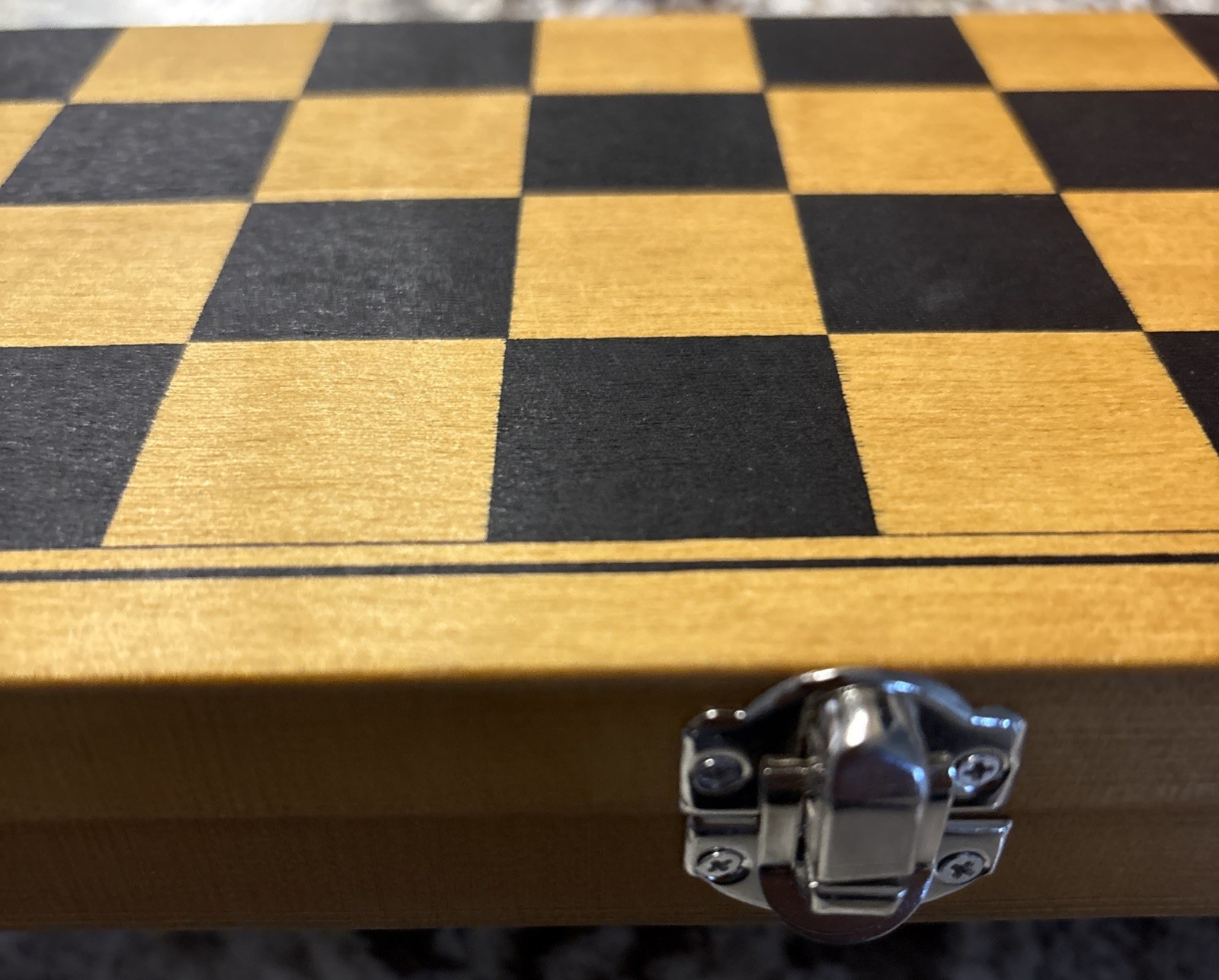 Wooden Chess, Checkers & Backgammon – Portable Three in One Combination Game Set