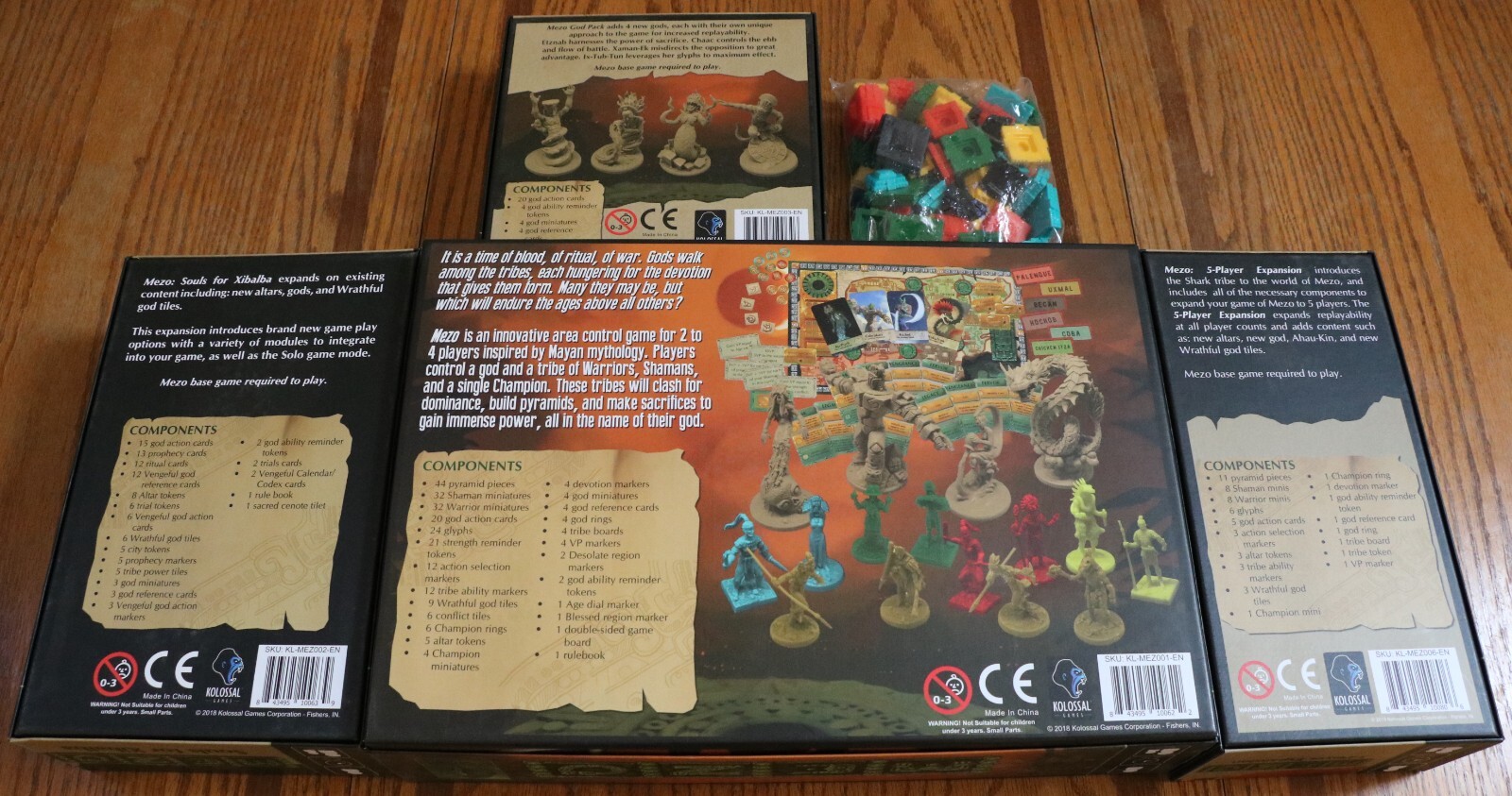 Mezo Board Game Kickstarter Edition w/ All Expansions and Add-Ons Devoted Pledge