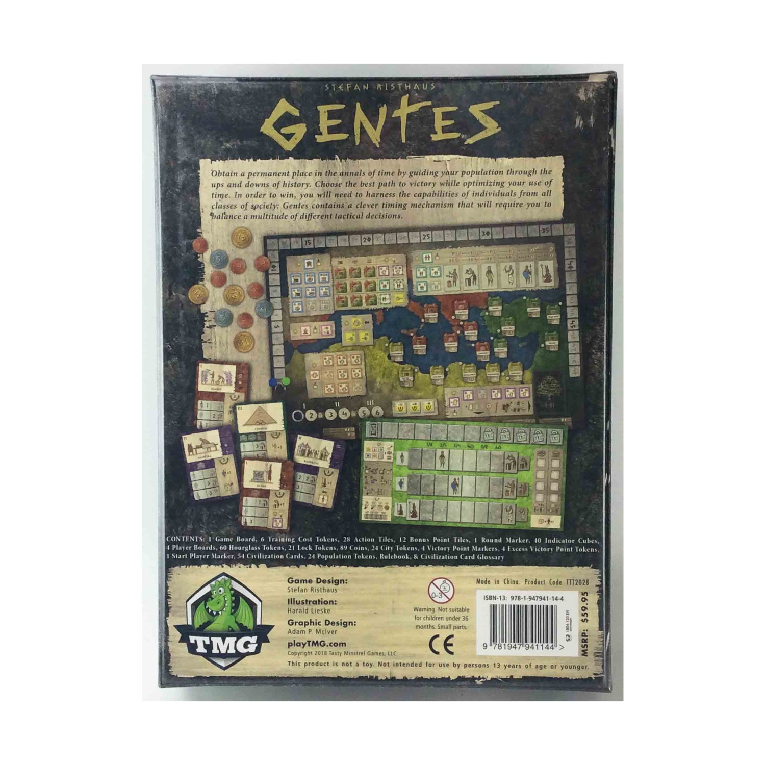 Spielworxx Boardgame Gentes (1st Ed, English Only) Box NM