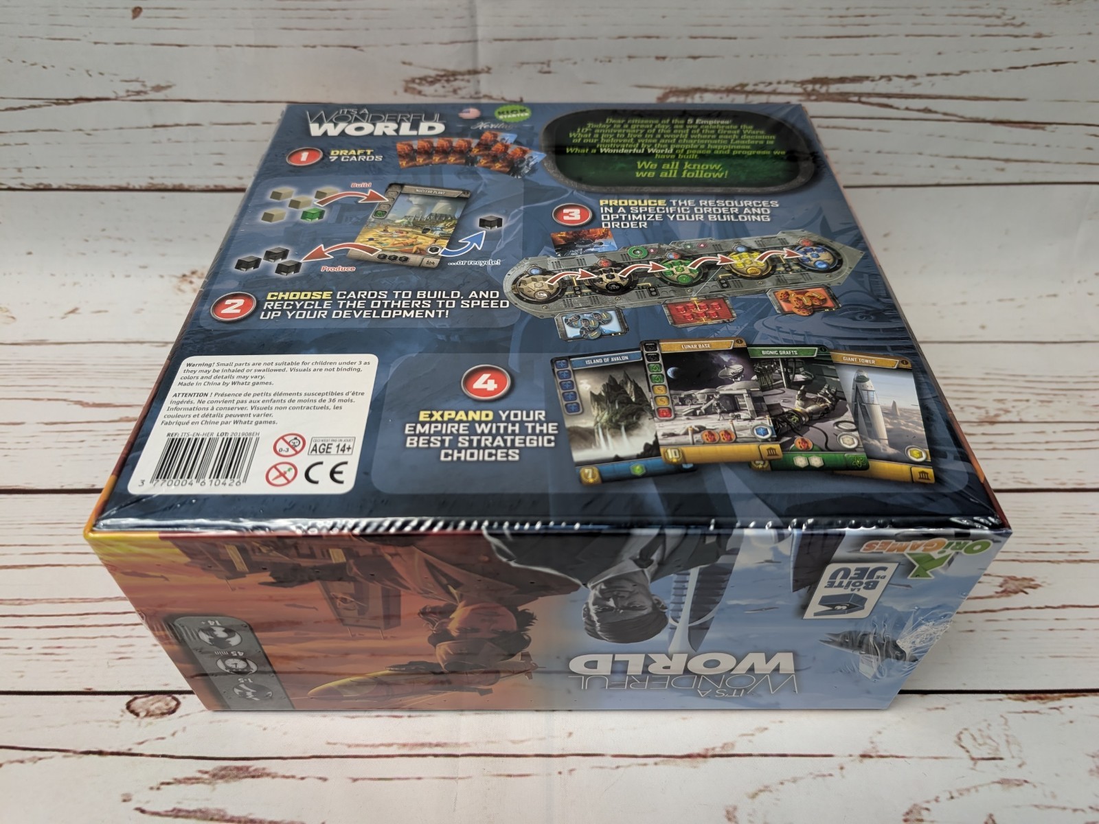 It’s a Wonderful World Board Game Kickstarter Heritage Edition NIS Dystopian