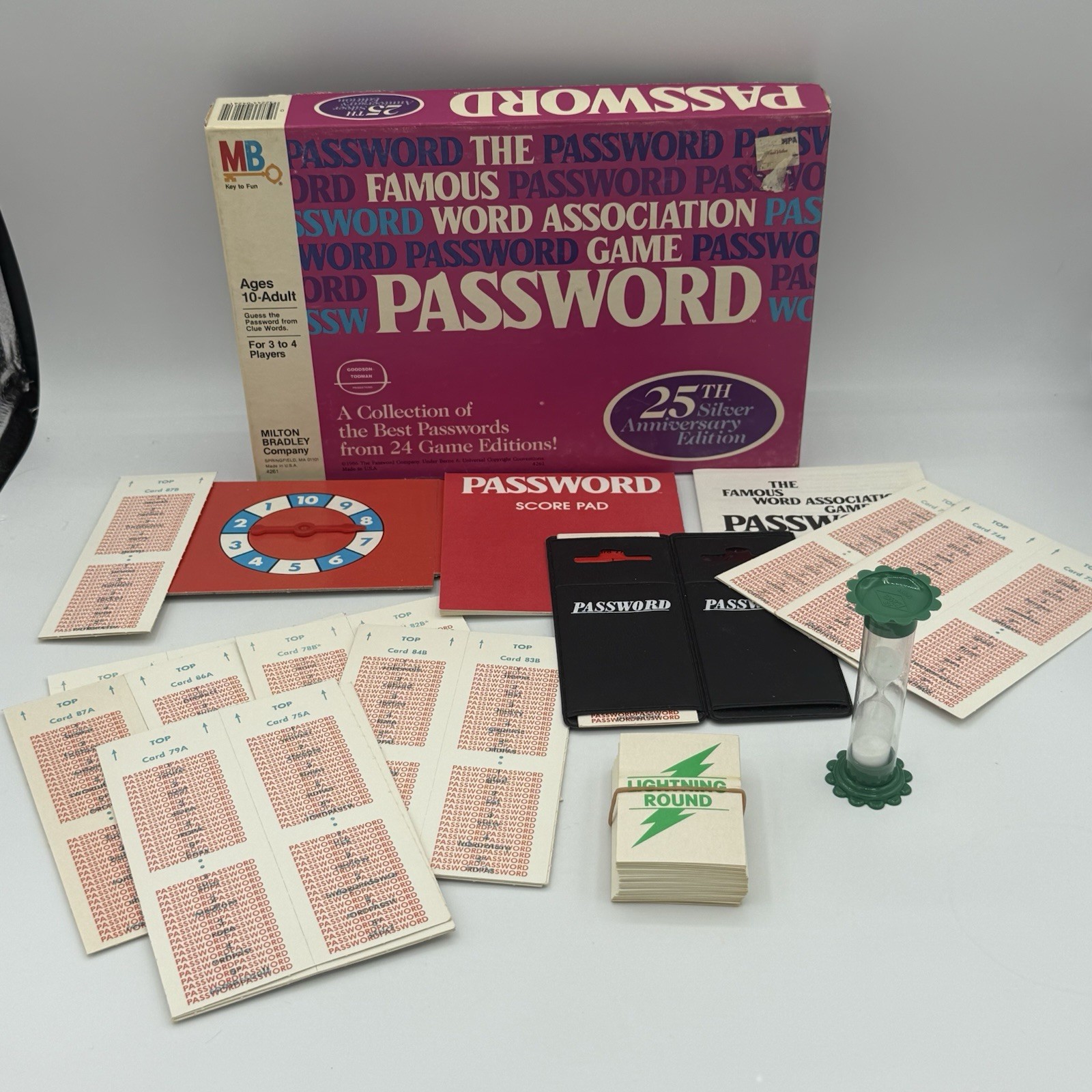 1986 Password Game 25th Edition by Milton Bradley Complete Good Cond FREE SHIP