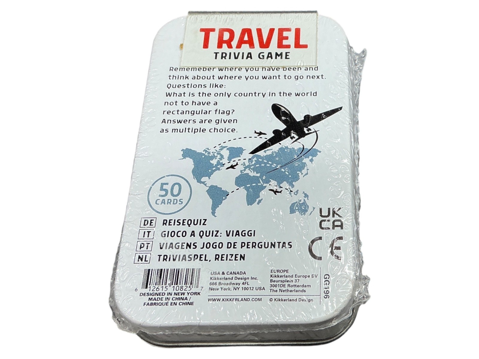 Lot 2x Kikkerland Travel Trivia Game 50 Cards Fun Conversation Starter
