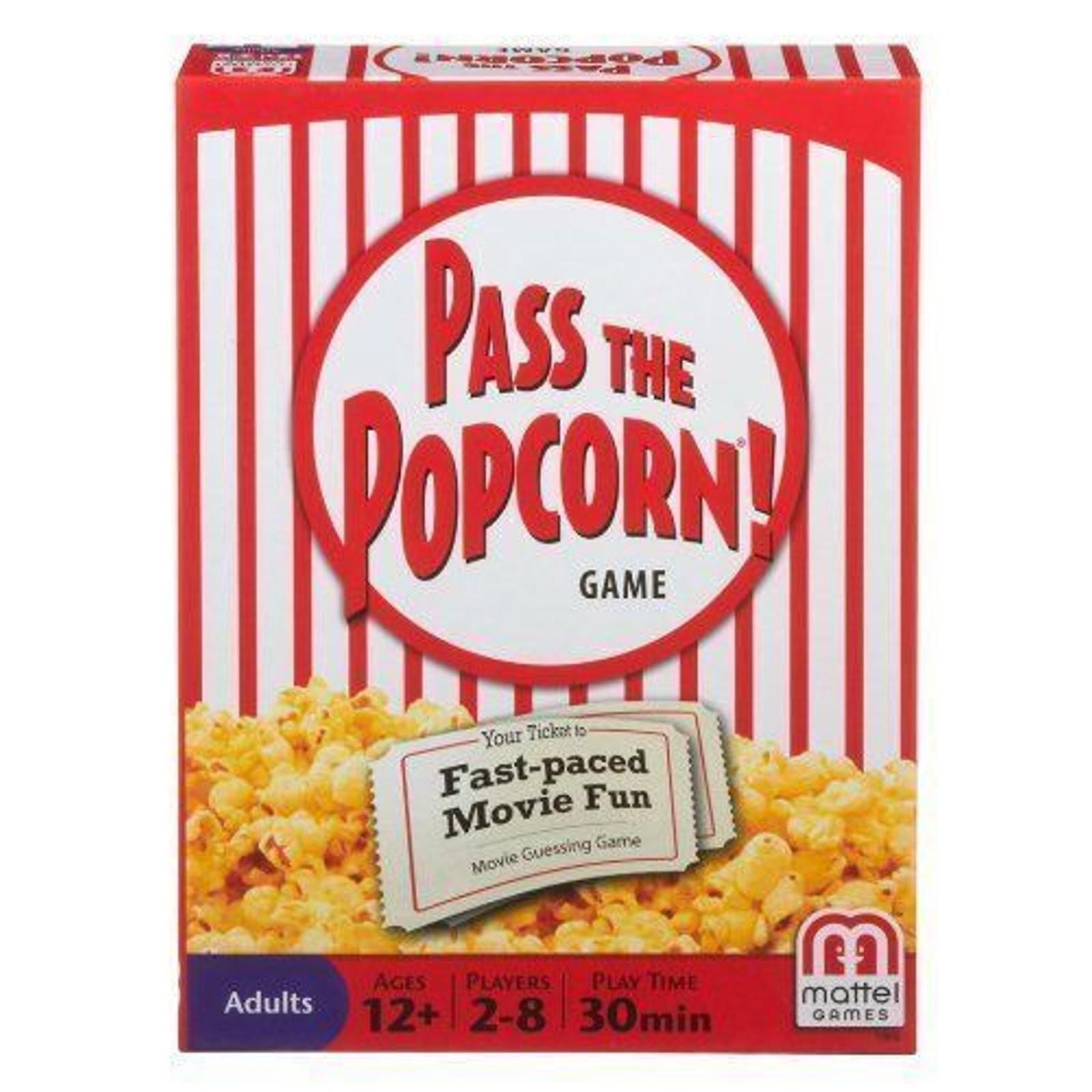 PASS THE POPCORN Movie Guessing Game 2-8 Players Teens Adults Birthday Gift!
