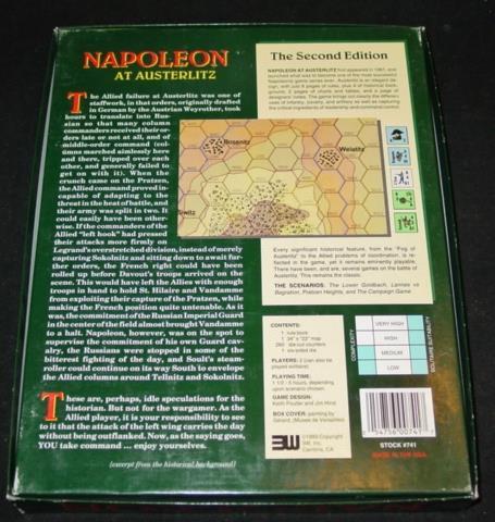 3W 1993 : NAPOLEON AT AUSTERLITZ game – 2nd Edition (UNPUNCHED)