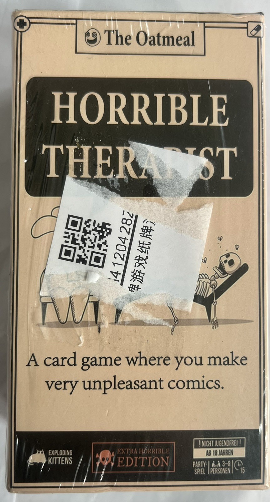 The Oatmeal Horrible Therapist Extra Horrible Edition Adult Card Game SEALED