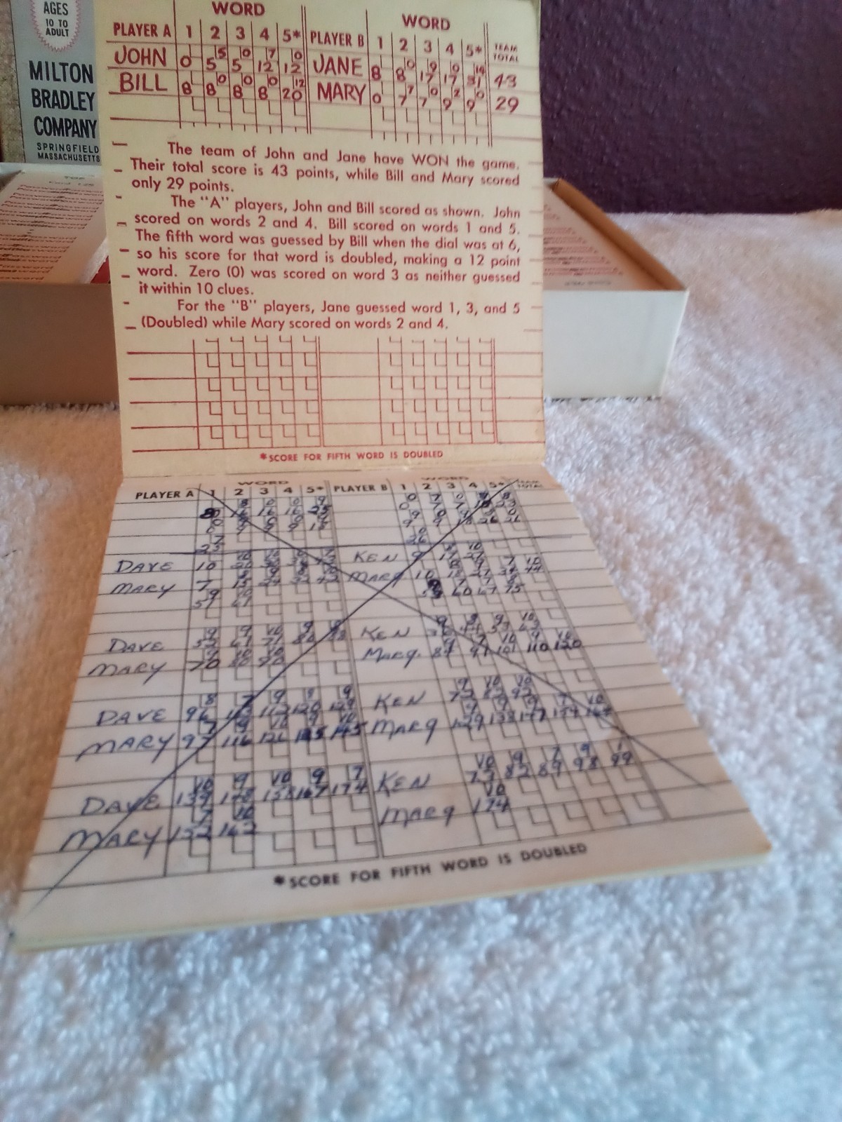 Vintage 1962 Milton Bradley Password Game#4260 Complete Game!