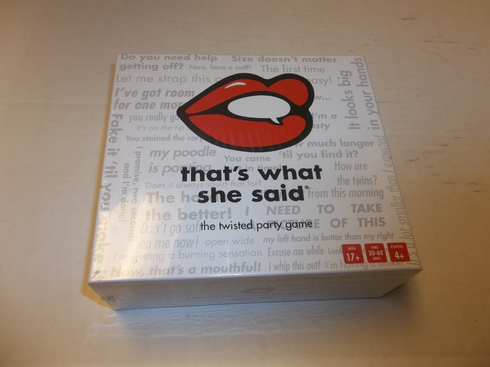 THAT’S WHAT SHE SAID “a twisted game of innuendos” Factory-sealed Box Ages 17+