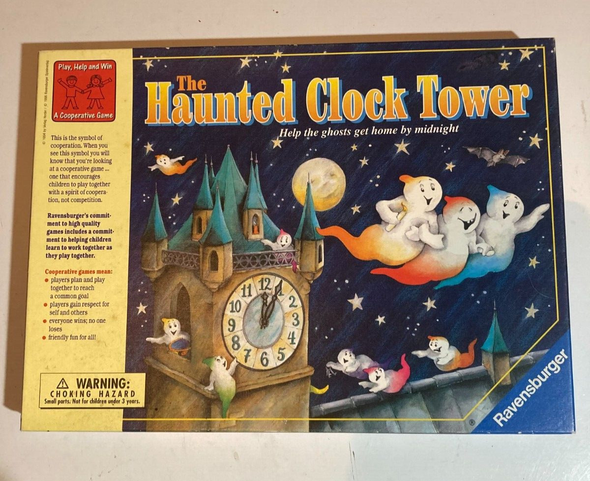 1994 RAVENSBURGER board game THE HAUNTED CLOCK TOWER 100% Complete Vintage