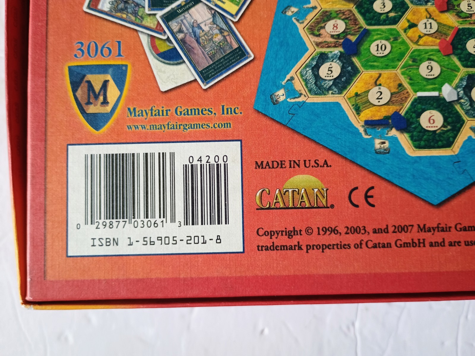 The Settlers Of Catan 3061 Mayfair Games 2007 4th Edition Board Game