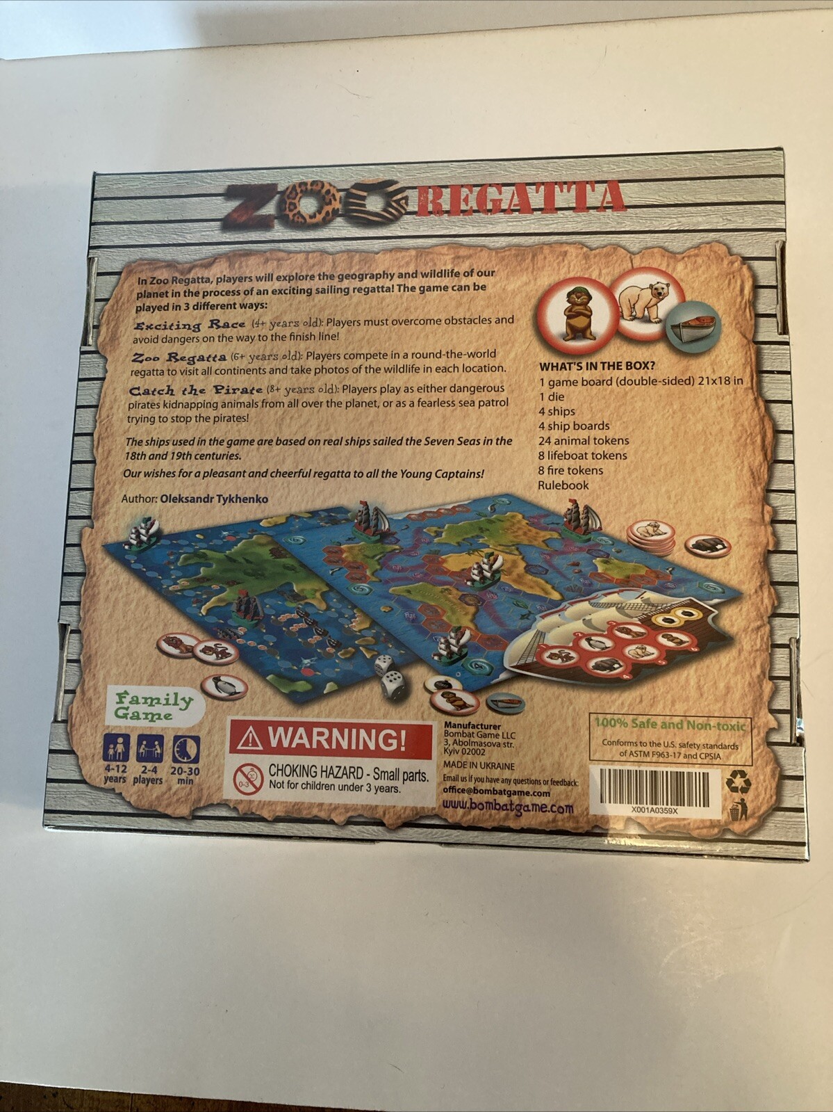 Zoo Regatta 3in1 Family Board Game 4-12 Years 2-4 Players
