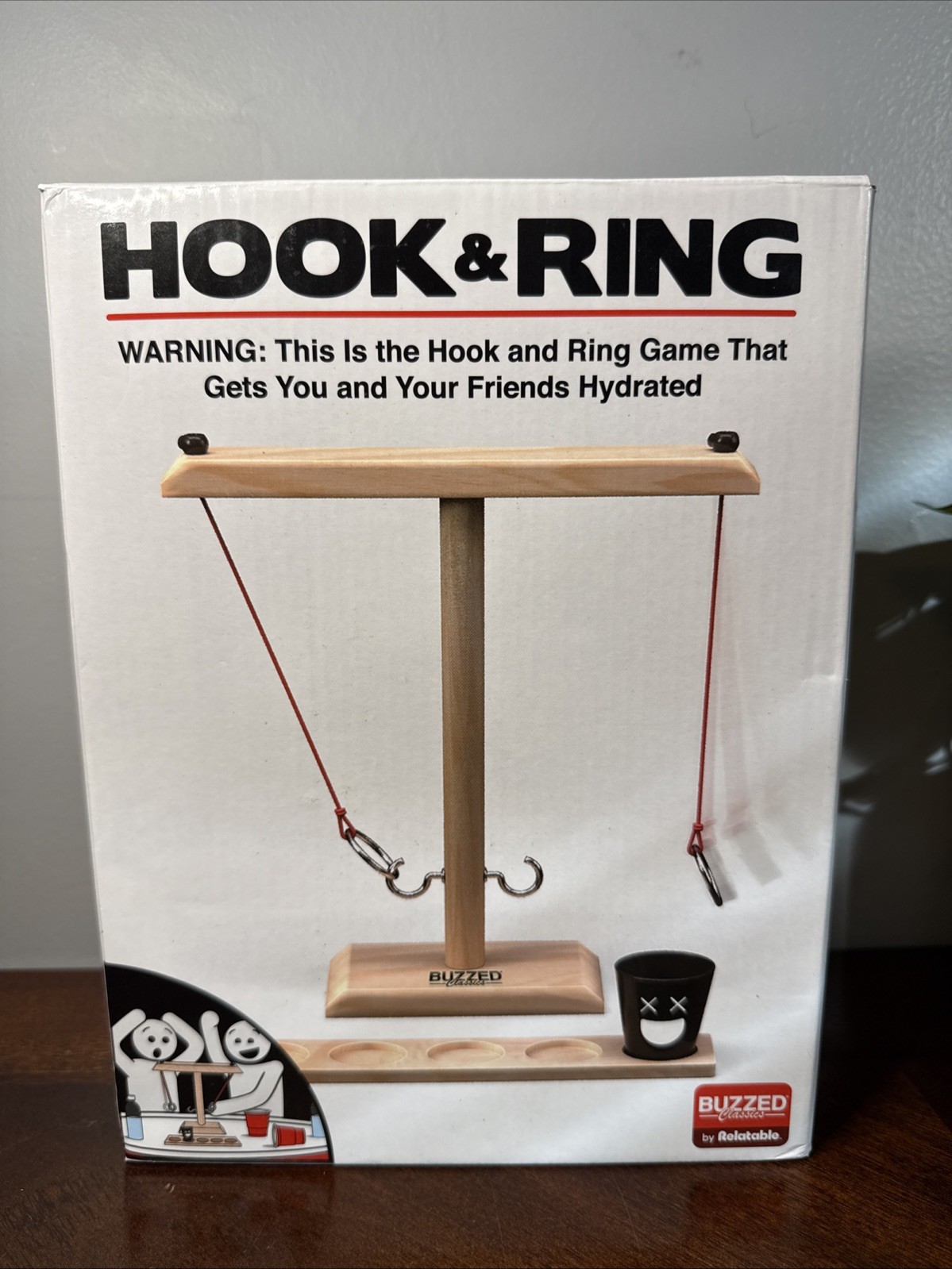 Hook & Ring Party Game Buzzed Classics Adult Ring Toss – Open Box