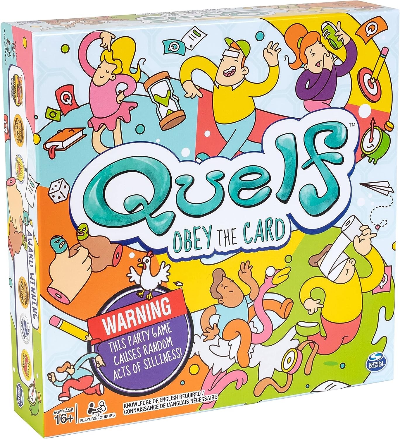 Spin Master Quelf Board Game: Party Game for Teens & Adults Obey The Cards to