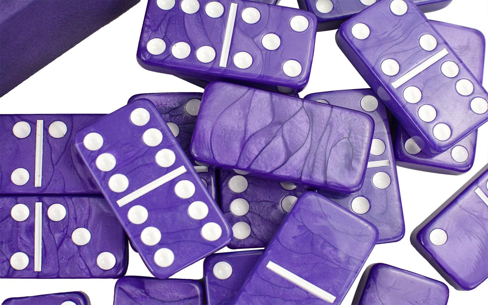 Vovotuzzi Dominos Set for Adults – 11 inches x 3 x 2.2 inches, Purple