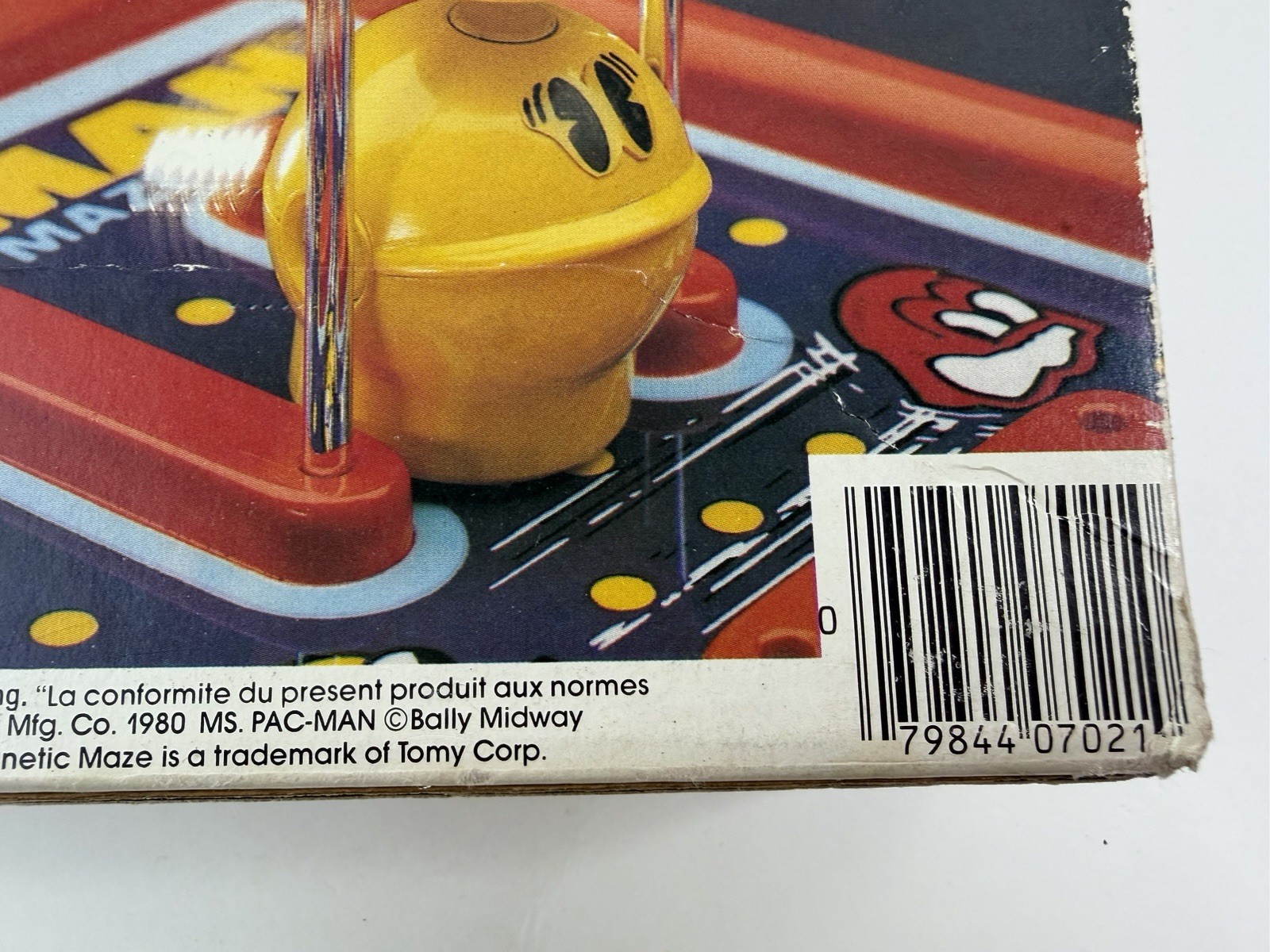Vintage Pac-Man Magnetic Maze Game Tomy 1982 No. 7021 Incomplete w/Original Box