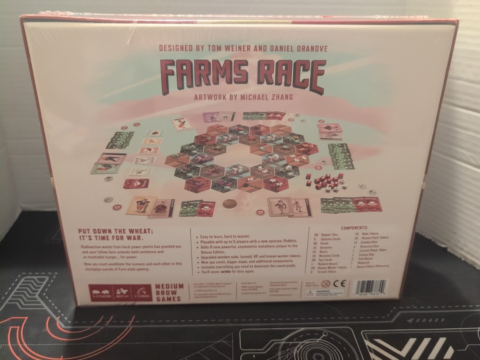 Medium Brow Board Games Farms Race (Kickstarter Deluxe Ed) Box EX/NM