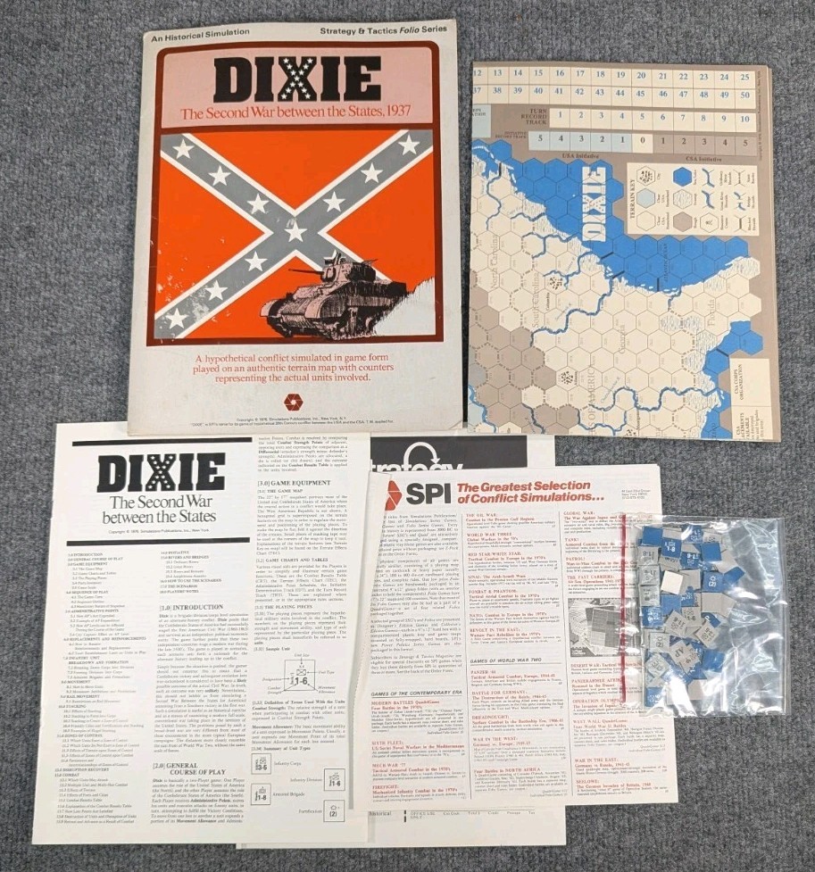 SPI-Strategy & Tactics-Dixie:the Second War Between the States 1937-Folio Series