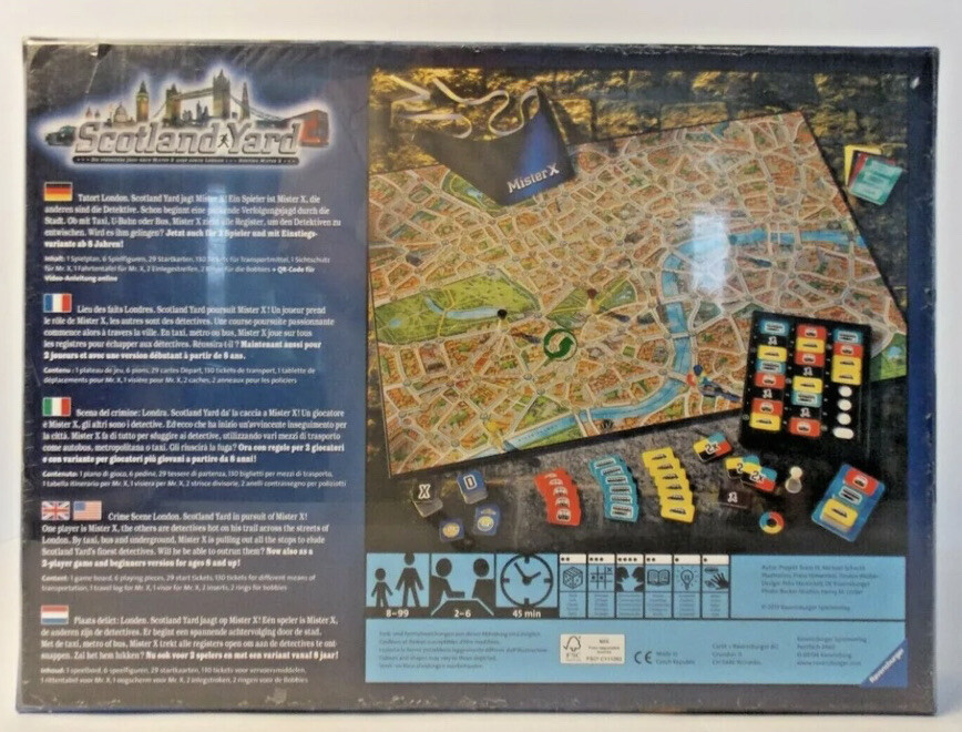 Scotland Yard Board Game 8+ Czech Republic – New Sealed