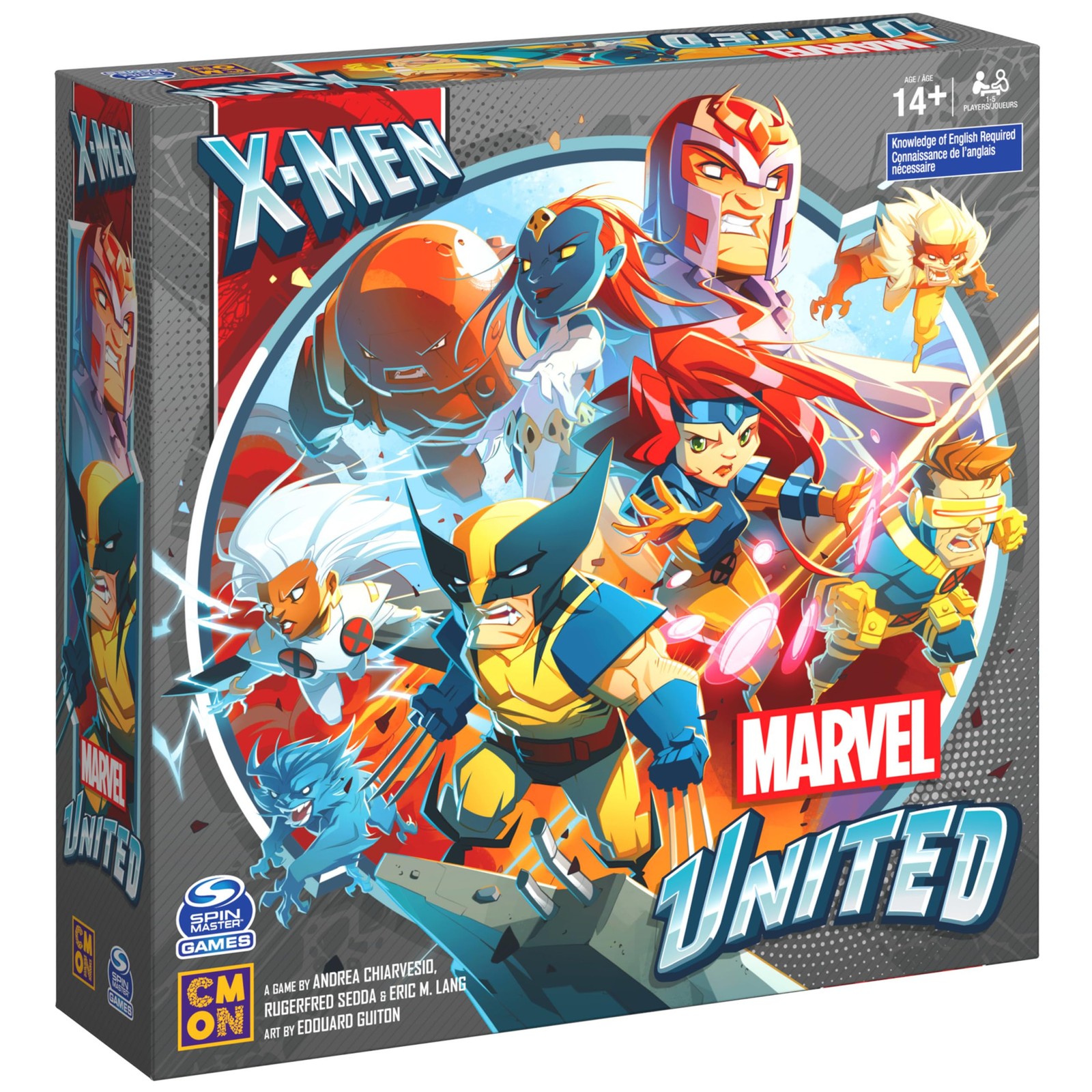X-Men, Marvel United Board Game with Cards and Collectible Hero Villain Figurine