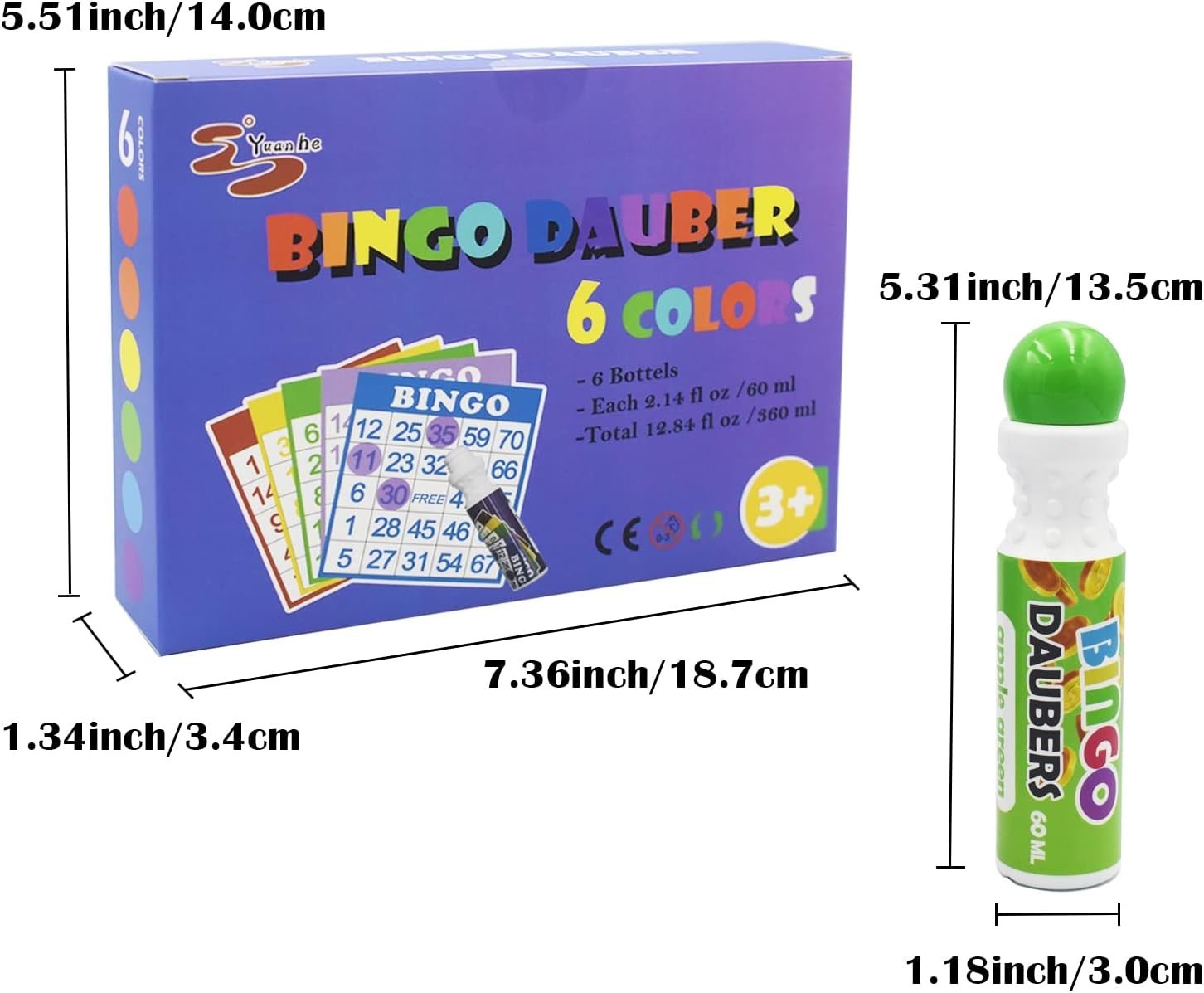 Mixed Colors Bingo Daubers Set for Kids – Non-Toxic Creative Art Markers