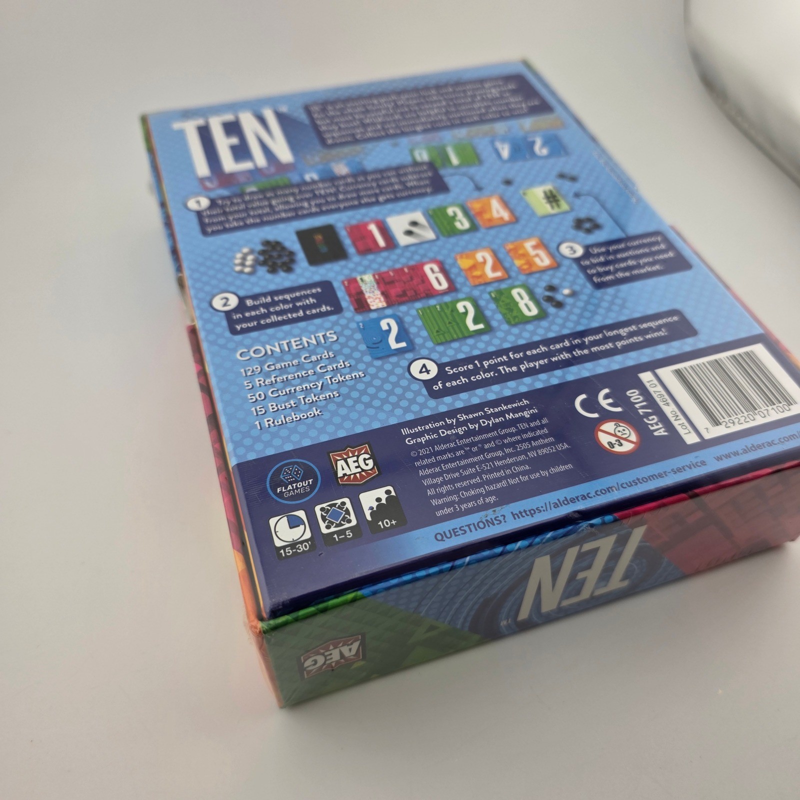 TEN Board Game AEG Alderac Entertainment Group Card Game New Sealed AEG7100