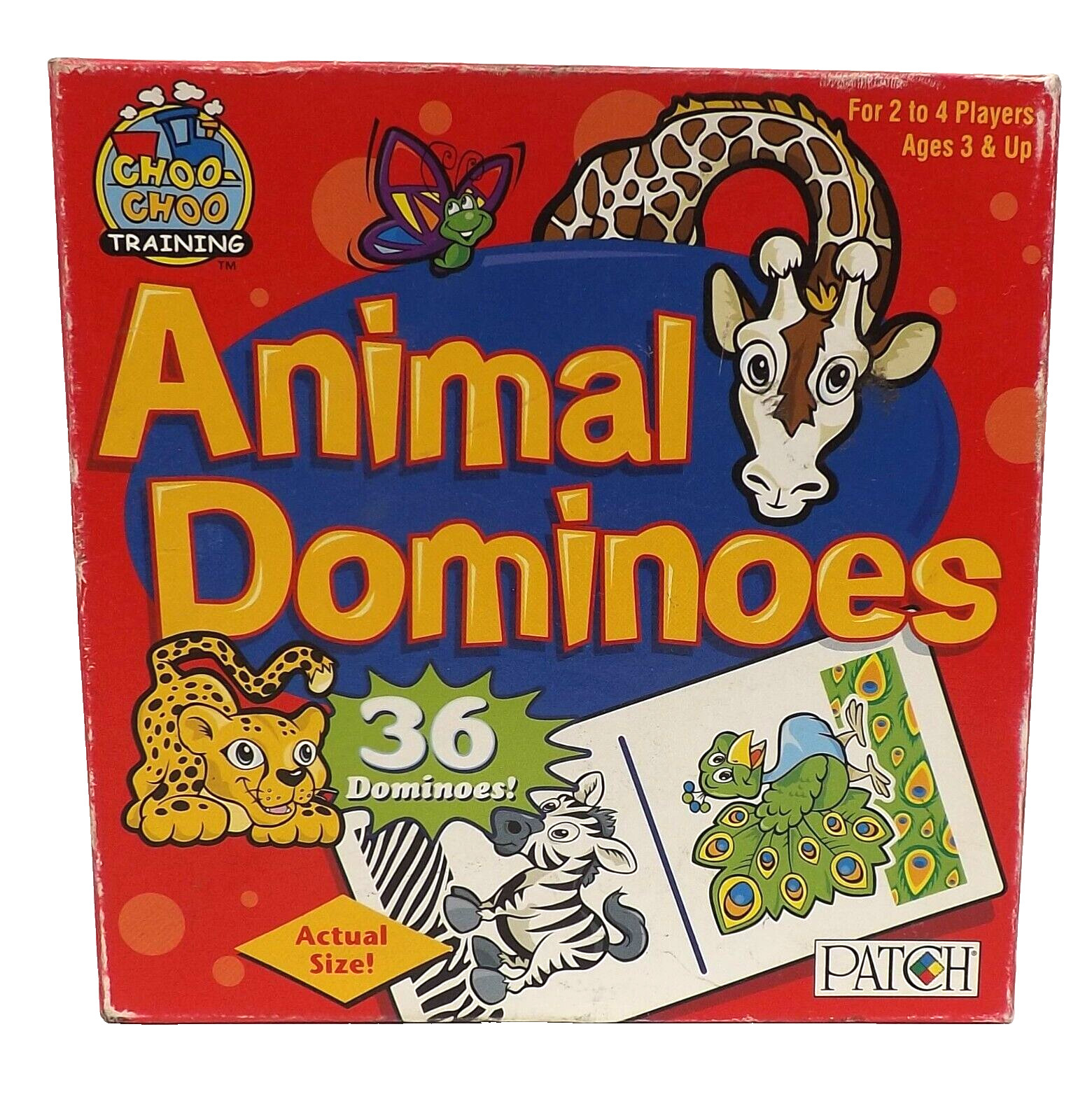 Wild Animal Dominoes Cards 36 Match Kids Game 2005 Patch Products Vintage