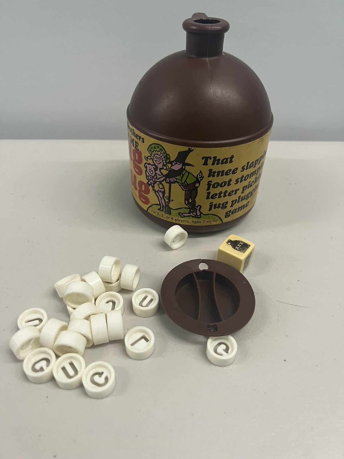 Plug a Jug 1969 Game Dice Incomplete USA Parker Bros Words Free Shipping