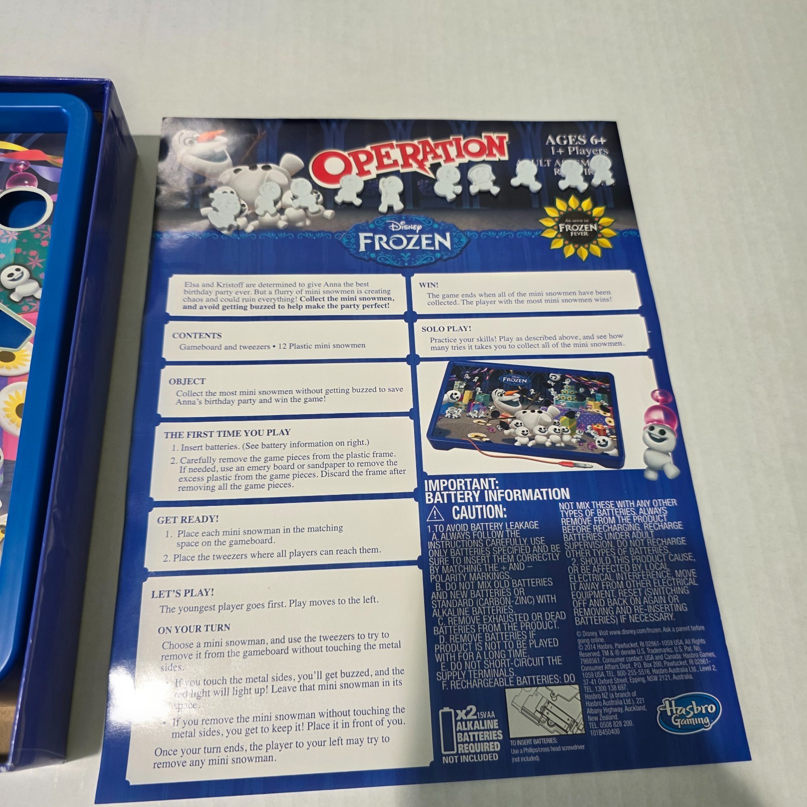 Hasbro Gaming Disney Frozen Operations with 11 Snowman