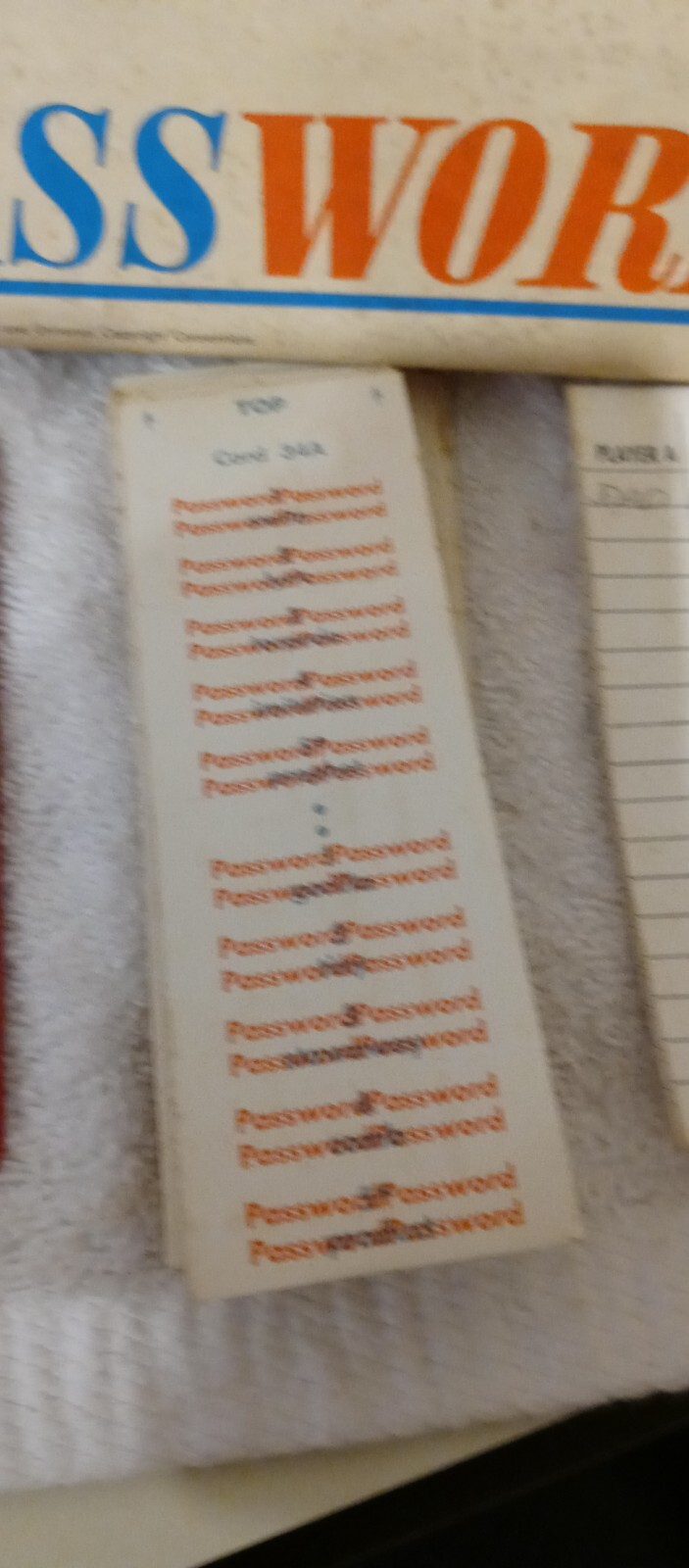 ORIGINAL/VINTAGE, 1963 PASSWORD Game By Milton Bradley Co – Volume Three, #4260