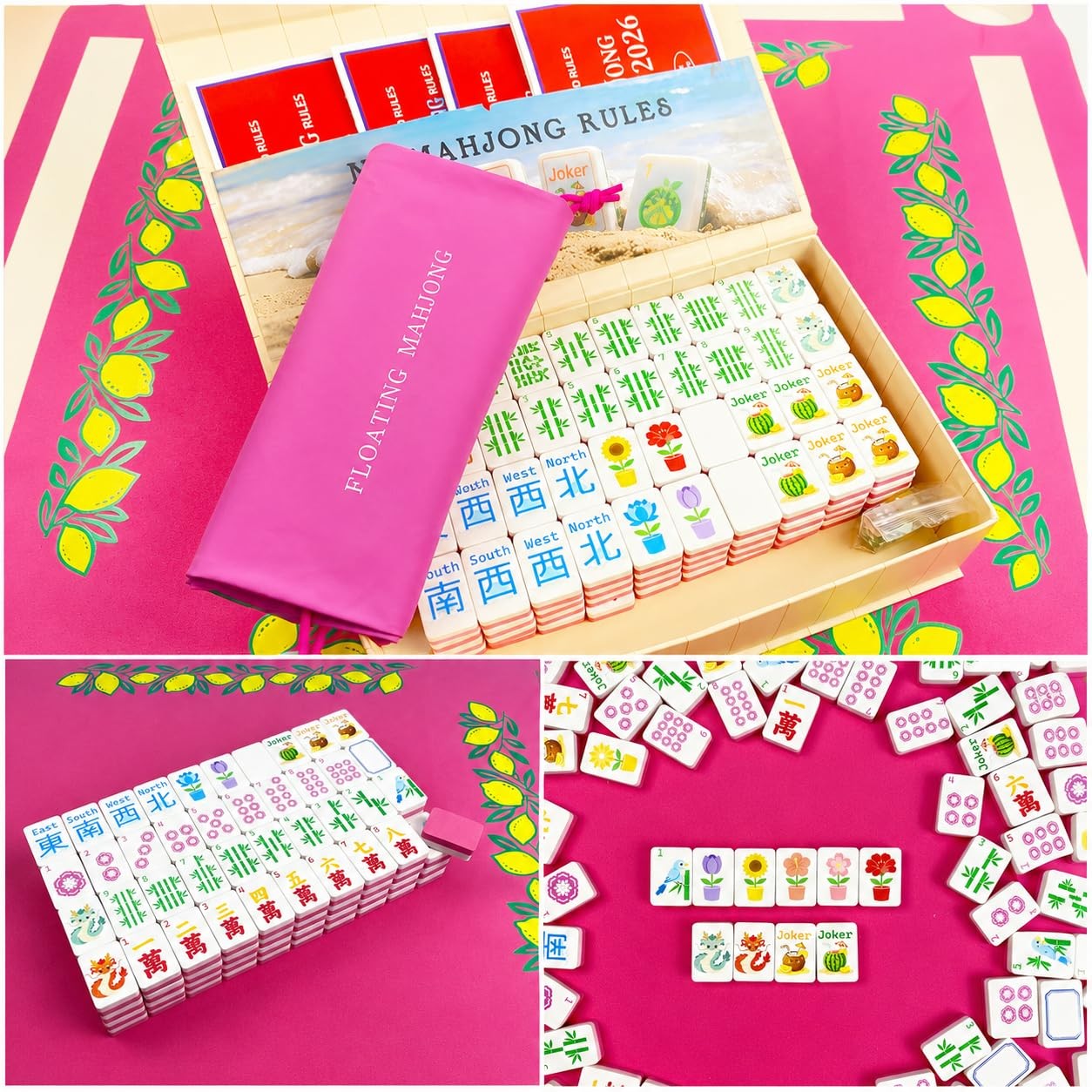 Meizinme Floating Mahjong Tile Set for Pool,160 American Mahjong Tiles Waterp…