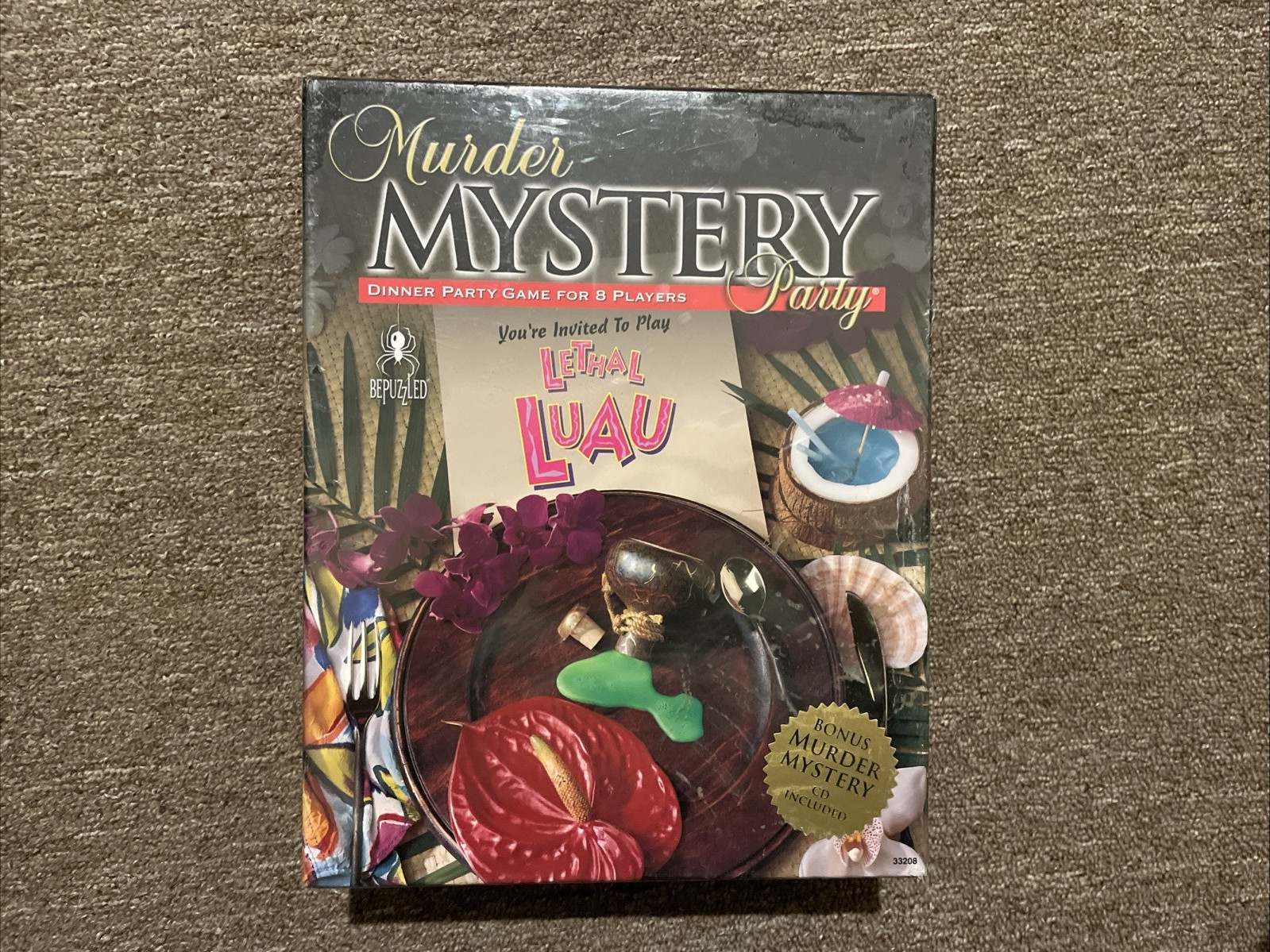 Murder Mystery Party Lethal Luau Dinner Game Bepuzzled 2003 New Sealed In Box