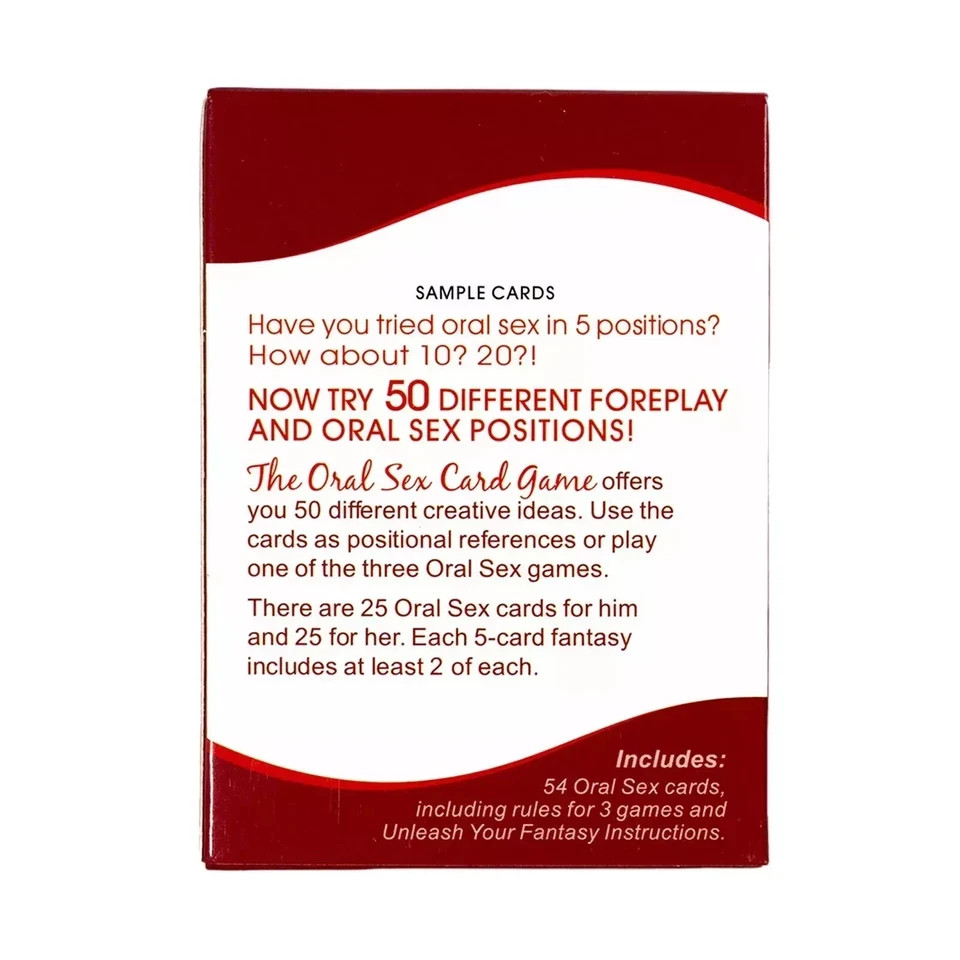Oral Sex Card Game Adult Couples Fun Foreplay Game Couples Party Card Game -New