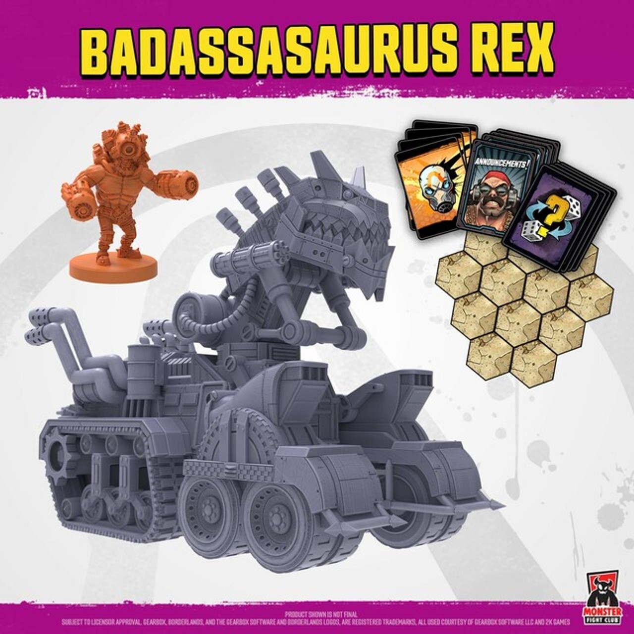 BADASSASAURUS Kickstarter Exclusive BORDERLANDS Arena of Badassery Game NEW
