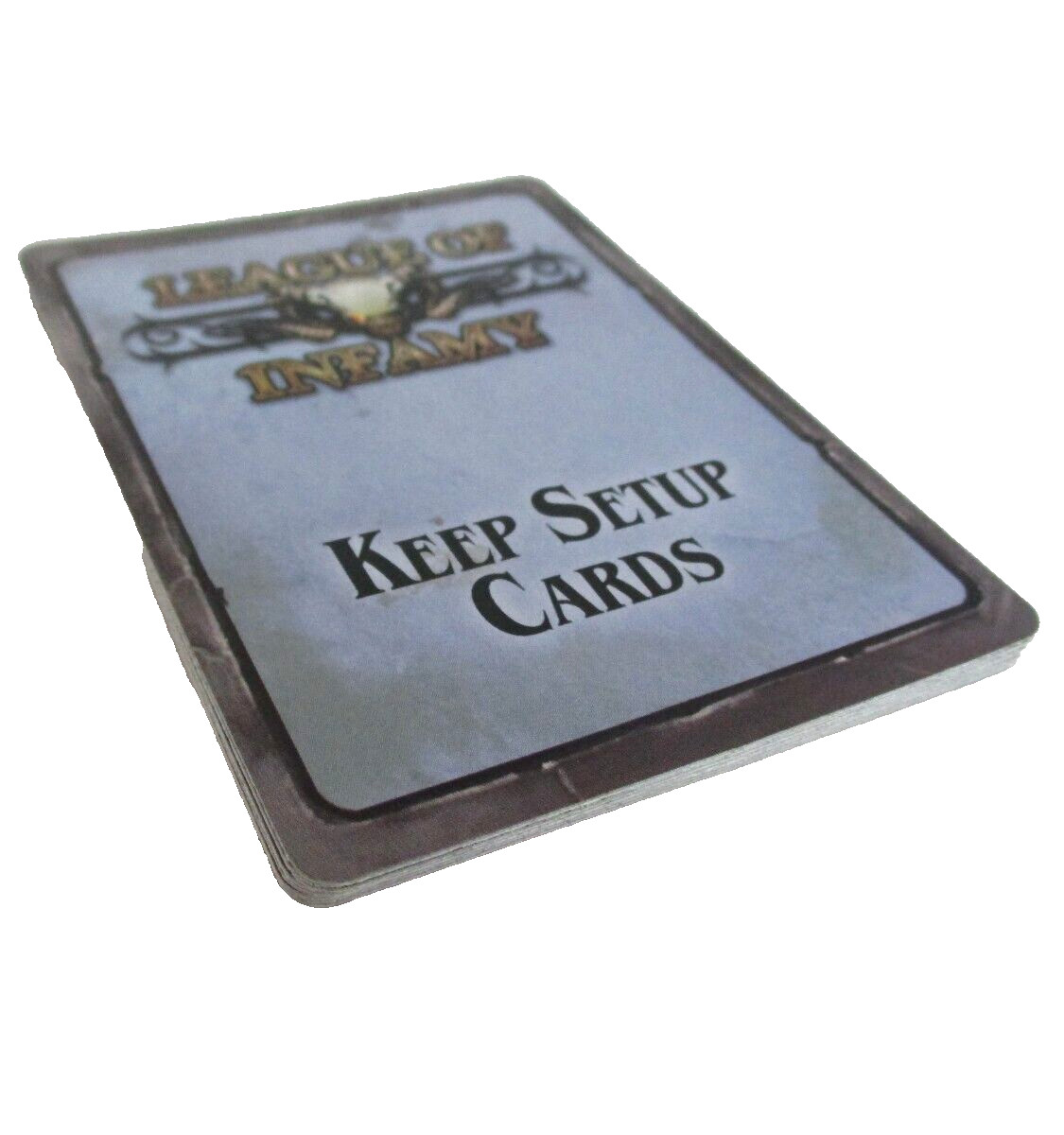 LEAGUE OF INFAMY Kickstarter Box KEEP SETUP CARDS New!!