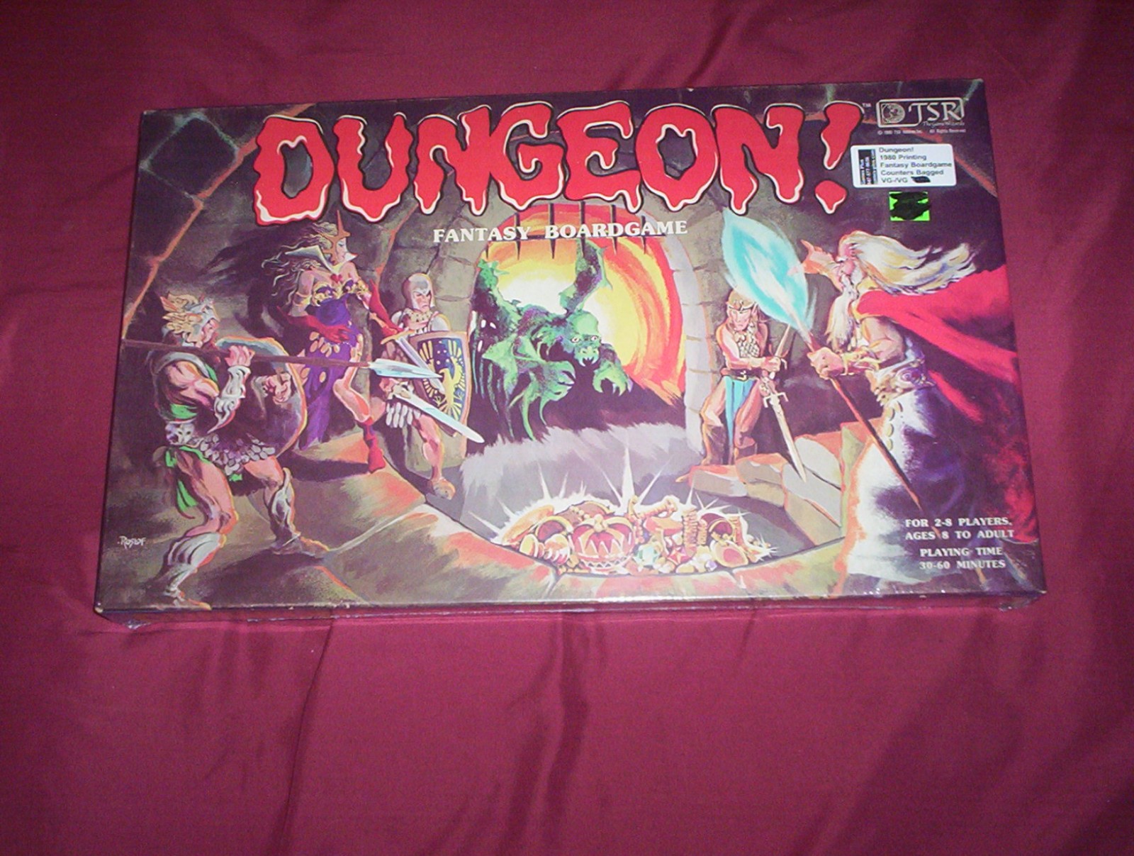 VTG 1981 Dungeon Fantasy Board Game (TSR Games (1980) #1010) Rare, OOP, HTF N/R!