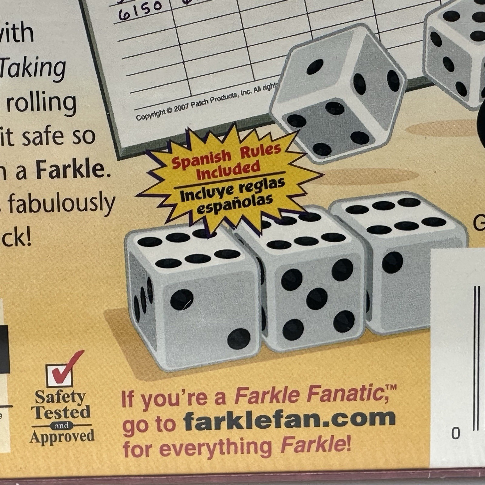 FARKLE Classic Dice Rolling Risk Taking Game Patch Products Ages 8+ Sealed NEW!