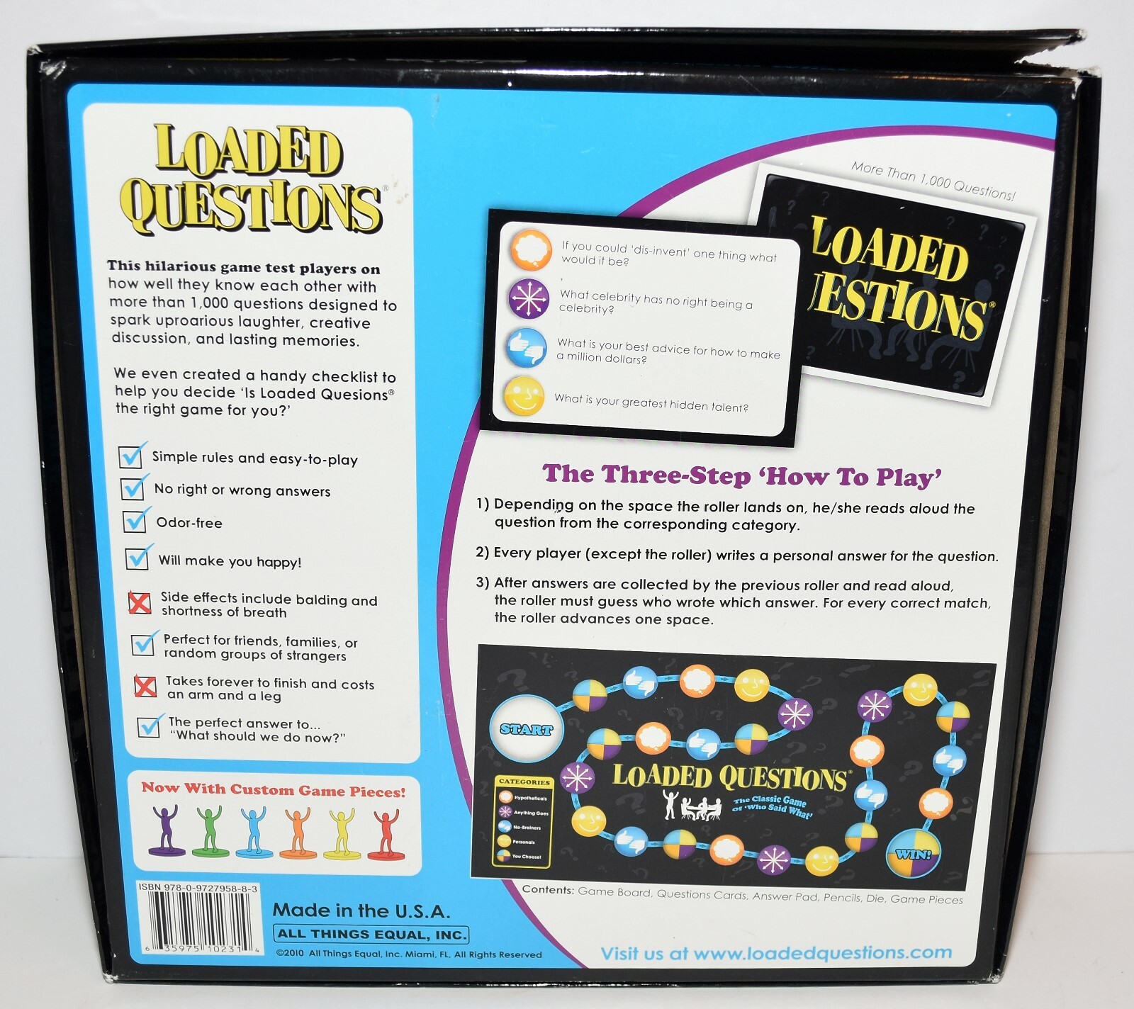 Loaded Questions: 4 – 6 Players Board Game by All Things Equal, Inc.