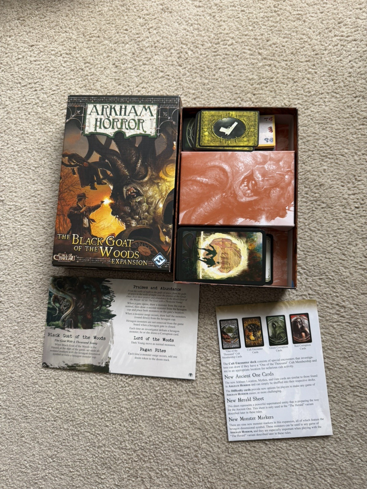 Arkham Horror 2nd Edition Board Game Lot – Base & 5 Expansions