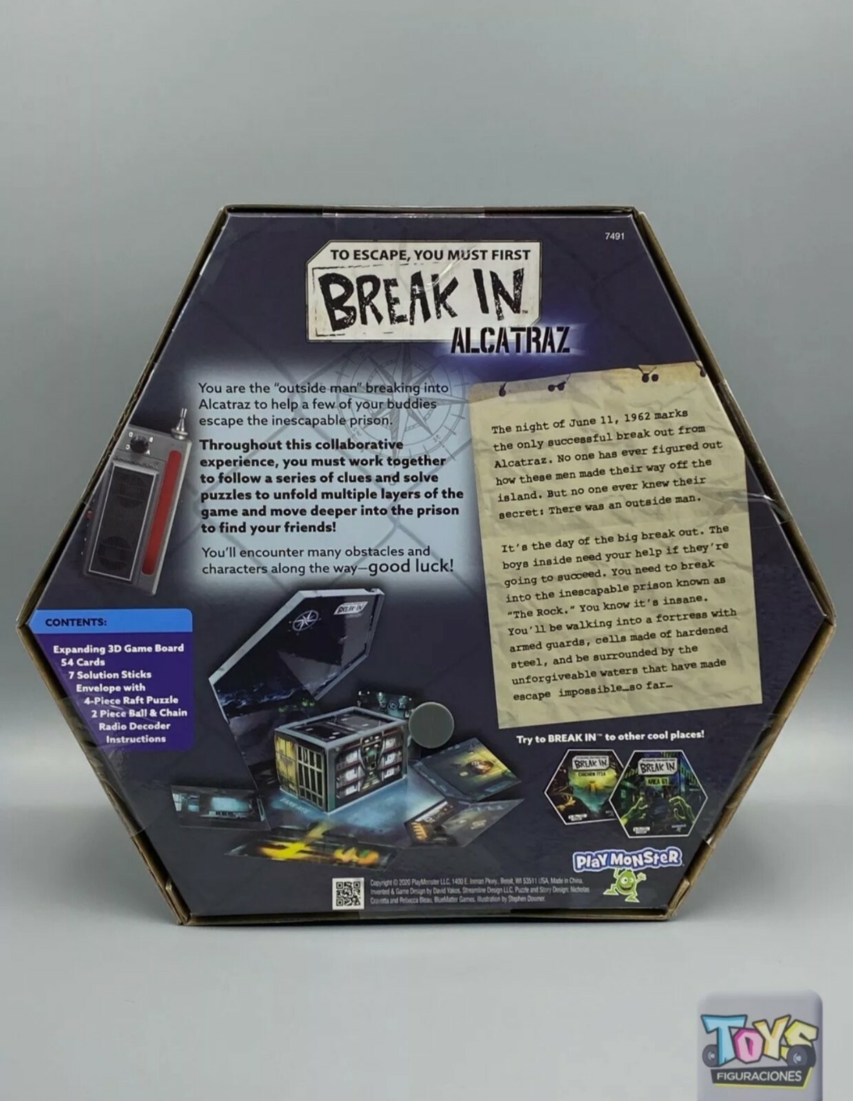 Break In Alcatraz Game Play Monster Games Strategy Puzzle New Sealed