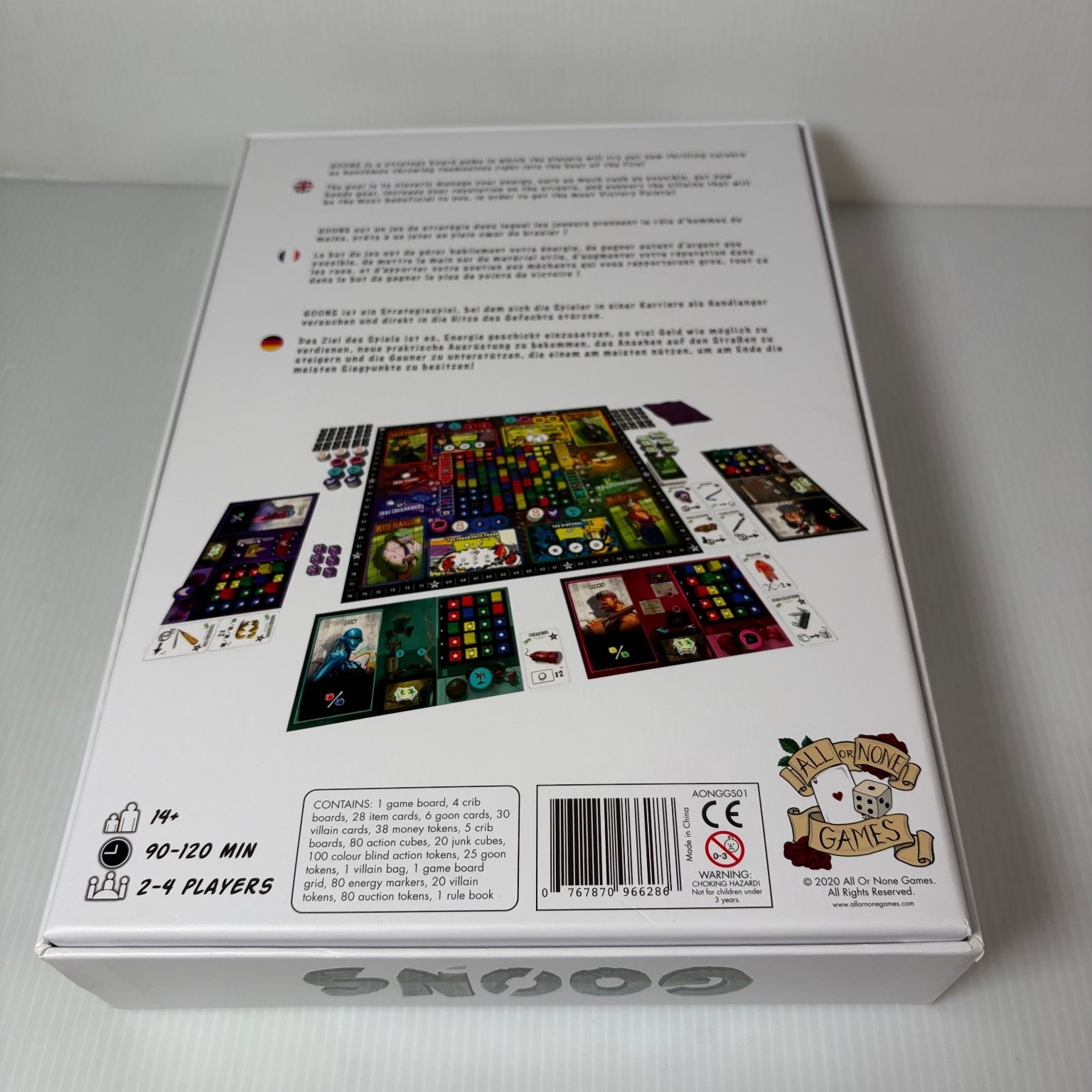GOONS Kickstarter Headfirst Luxury Goon Pledge Board Game 1-5 Players Rare OOP