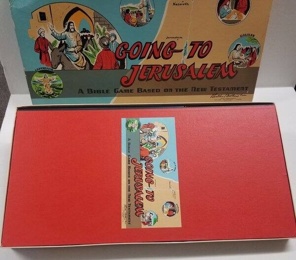 Going To Jerusalem Parker Brothers 1955 Vintage Board Game