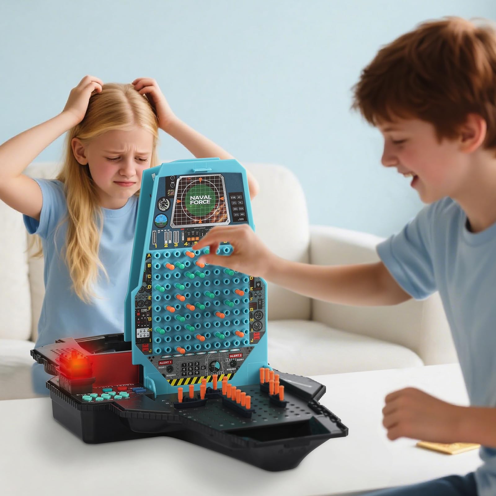 Talking Sea Battle Board Game with Light and Sound Effects, Electronic Naval Bat