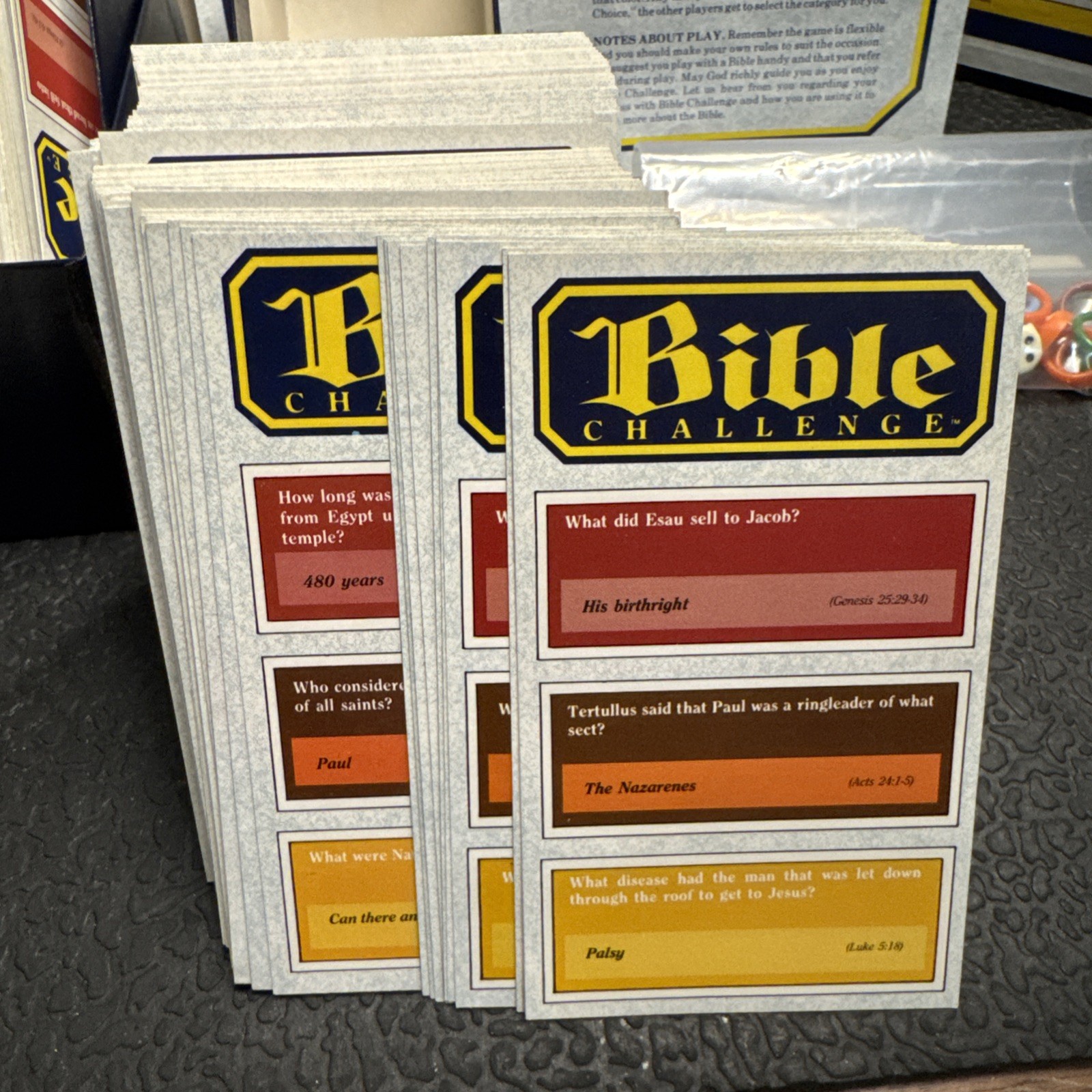 Vintage Bible Challenge Trivia Board Game 1984 – Complete
