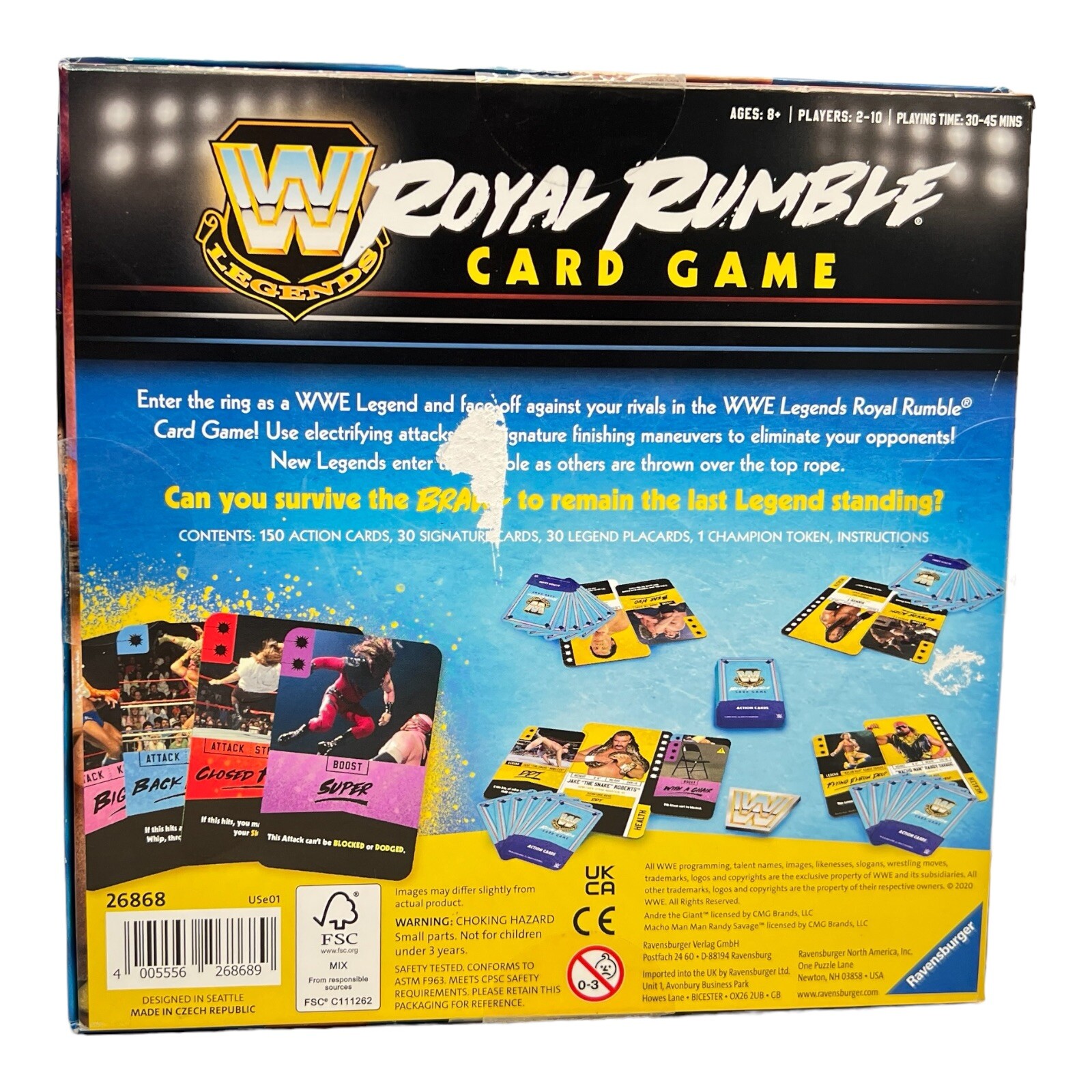 W Legends Royal Rumble Card Game – EUC – COMPLETE – Ravensburger – 30 Legends