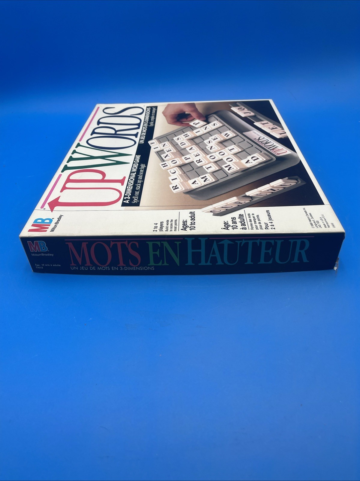 Upwords Board Game Milton Bradley Vintage COLLECTIBLE 1988 Complete 8×8 grid