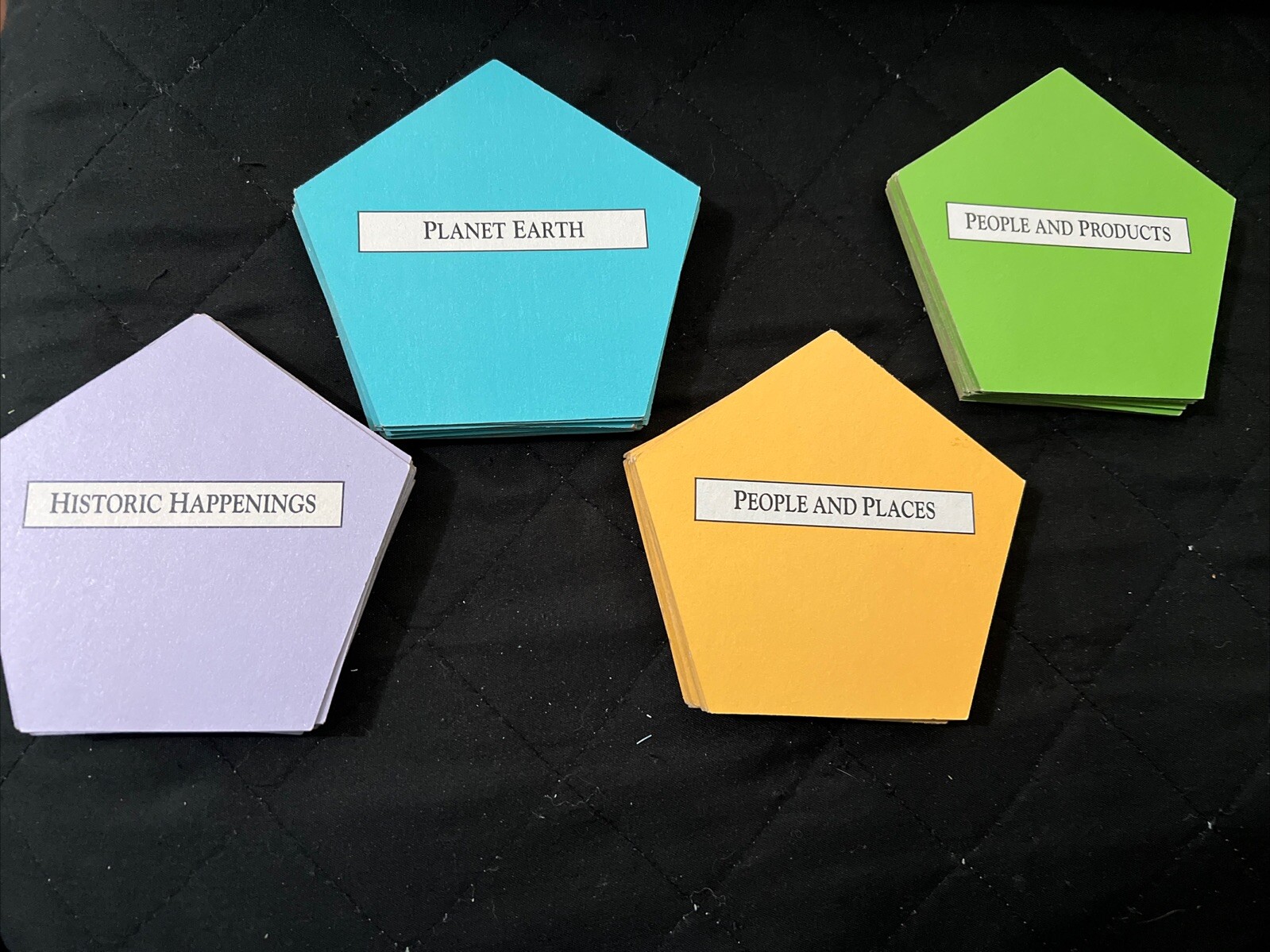 National Geographic Global Pursuit Complete Set Of 5 Sided Map Cards Pre Owned
