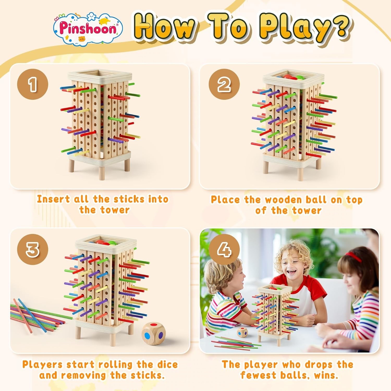 Colorful Montessori Board Game – Engaging Toy for Ages 3-8 & Family Nights