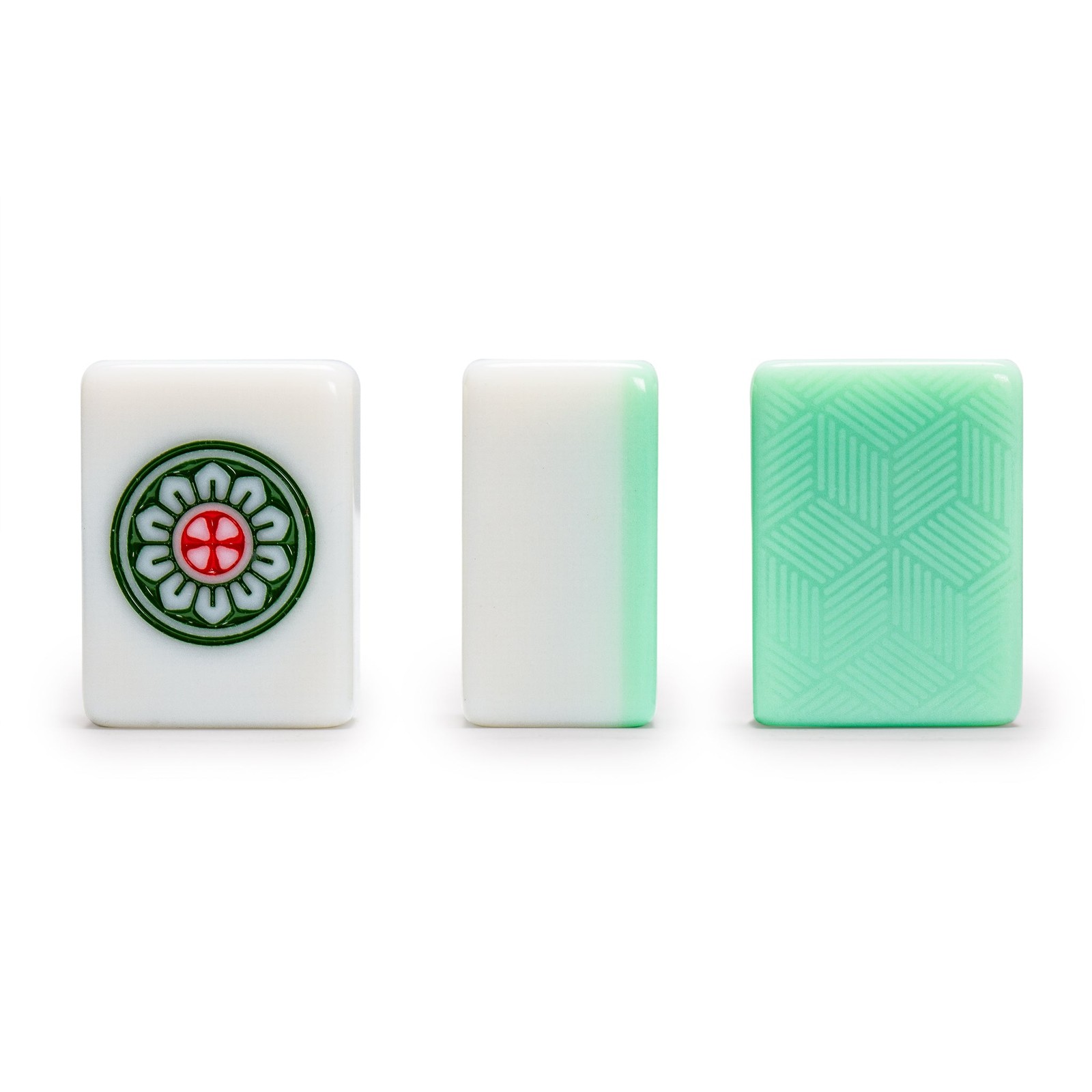 Chinese Mahjong Set, “Emerald Weave” with 146 Large Tiles
