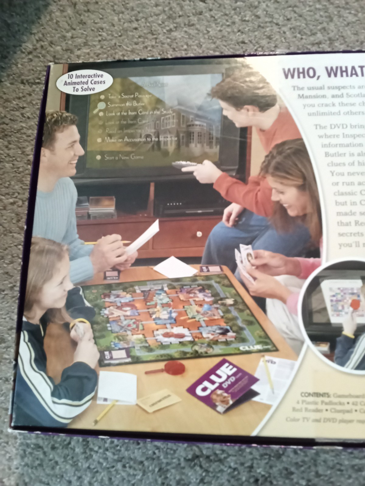 Clue DVD Parker Brothers 2006 Classic Detective Board Game Mystery. complete.