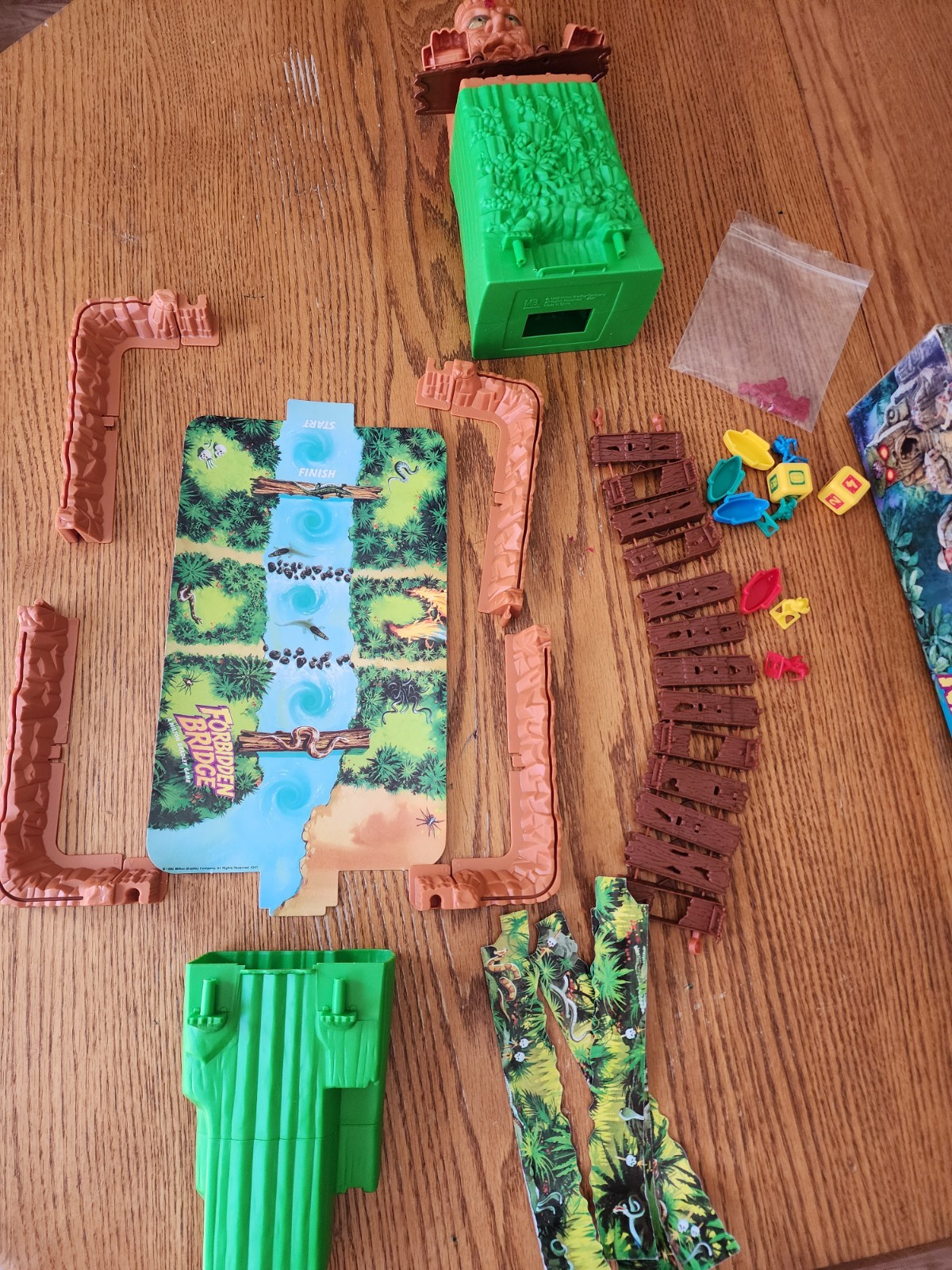 1992 Forbidden Bridge Board Game Milton Bradley WORKING Mint Complete Vintage