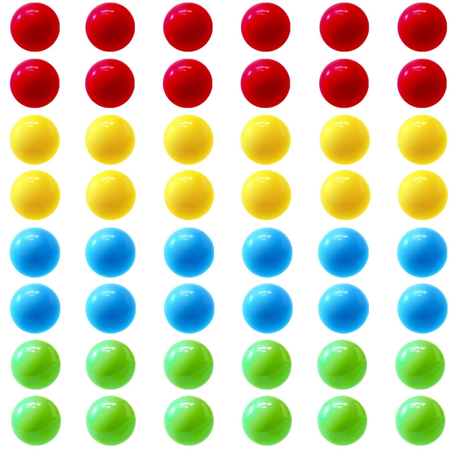 Hotusi 48Pcs Game Replacement Marbles Balls Compatible 13.5mm, Blue,green,red